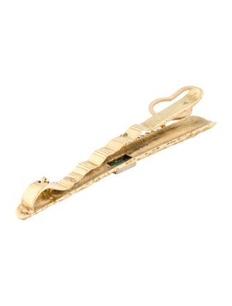 Tie Clip 18K Emerald Tie Clip
