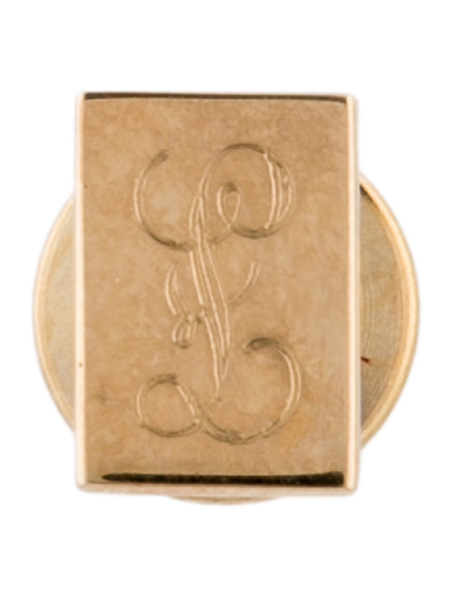 Tie Clip 14K Engraved Tie Tack Pin