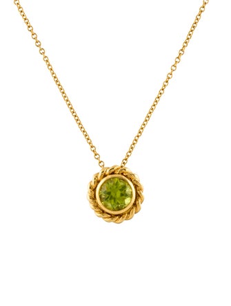 Tiffany & Co. 18K Peridot Pendant Necklace