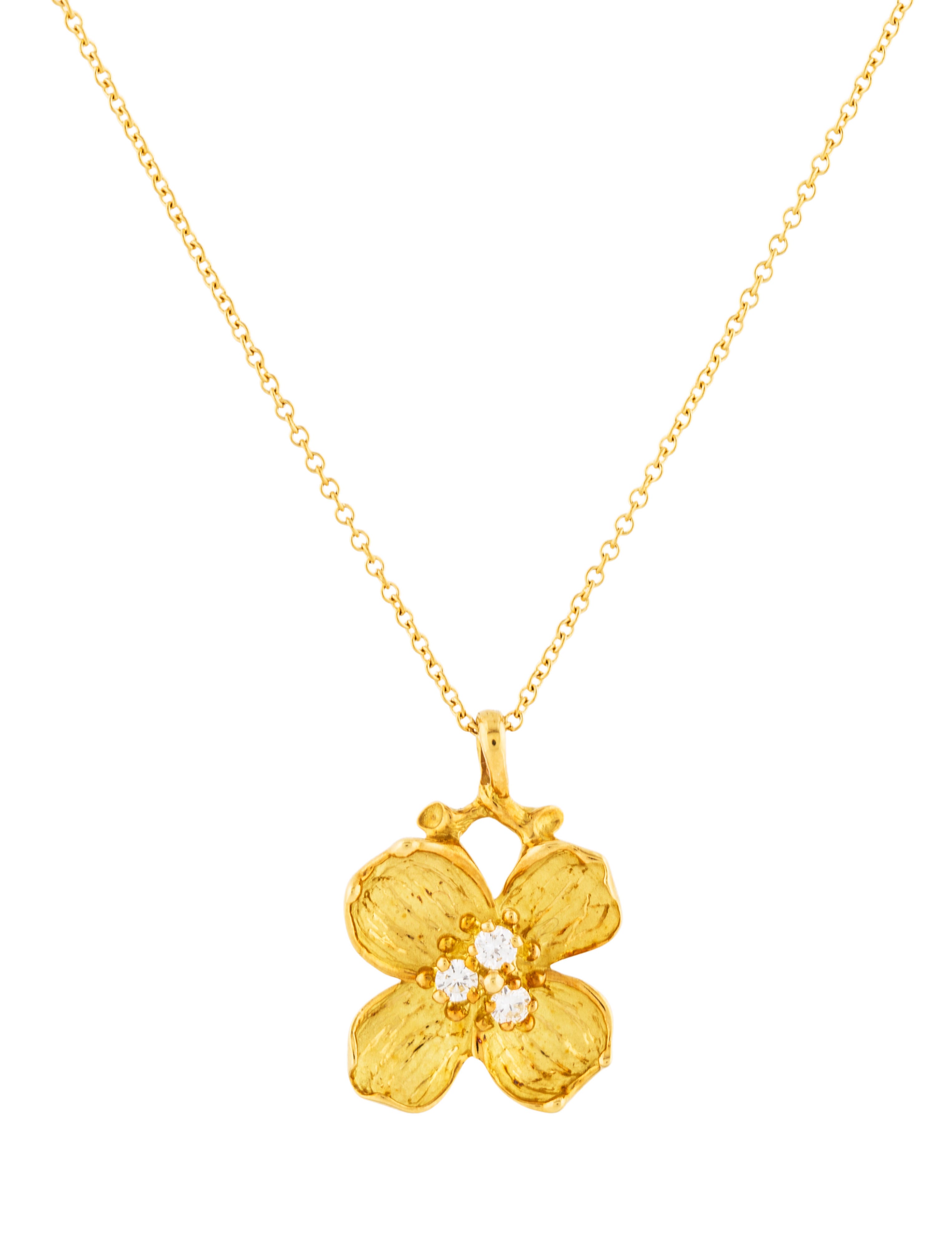 18K Diamond Flower Dogwood 