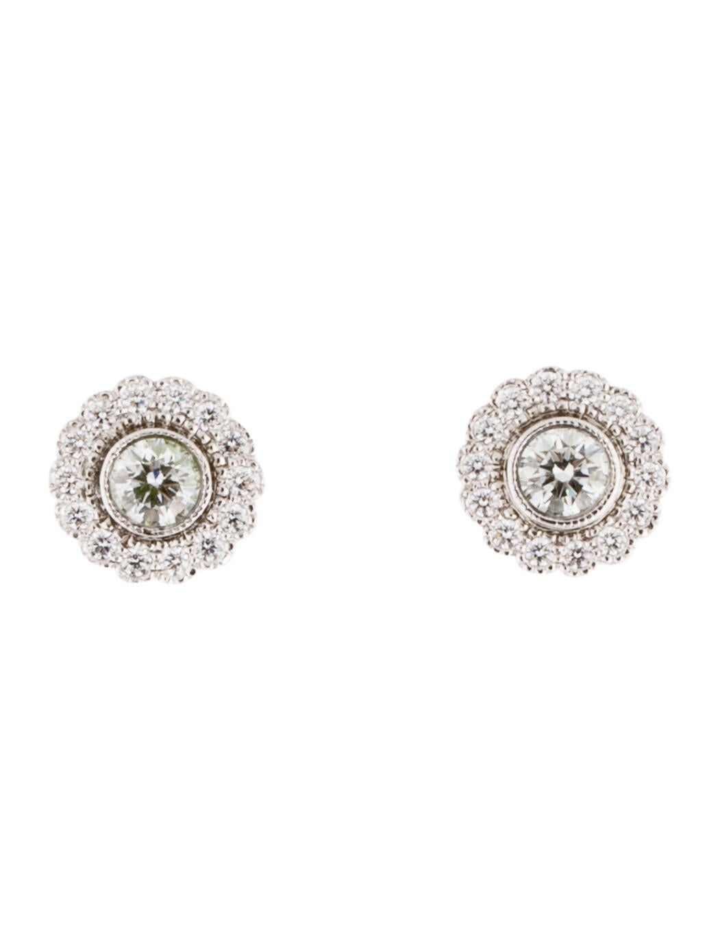 Tiffany & Co. Platinum Diamond Stud Earrings Earrings TIF126396