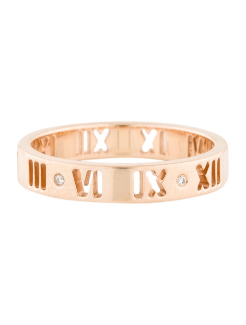 Tiffany & Co. 18K Diamond Narrow Pierced Atlas Band Ring - Rings ...