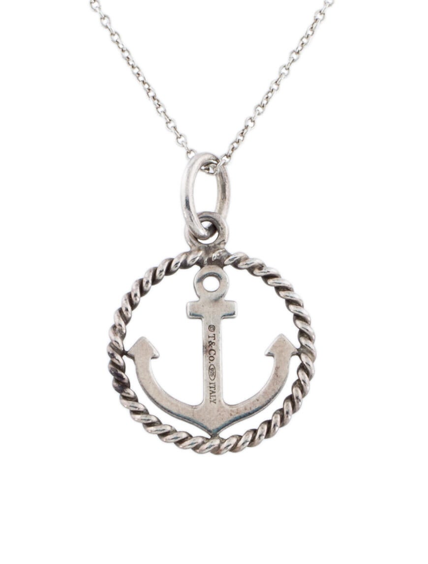 Tiffany & Co. Anchor Pendant Necklace