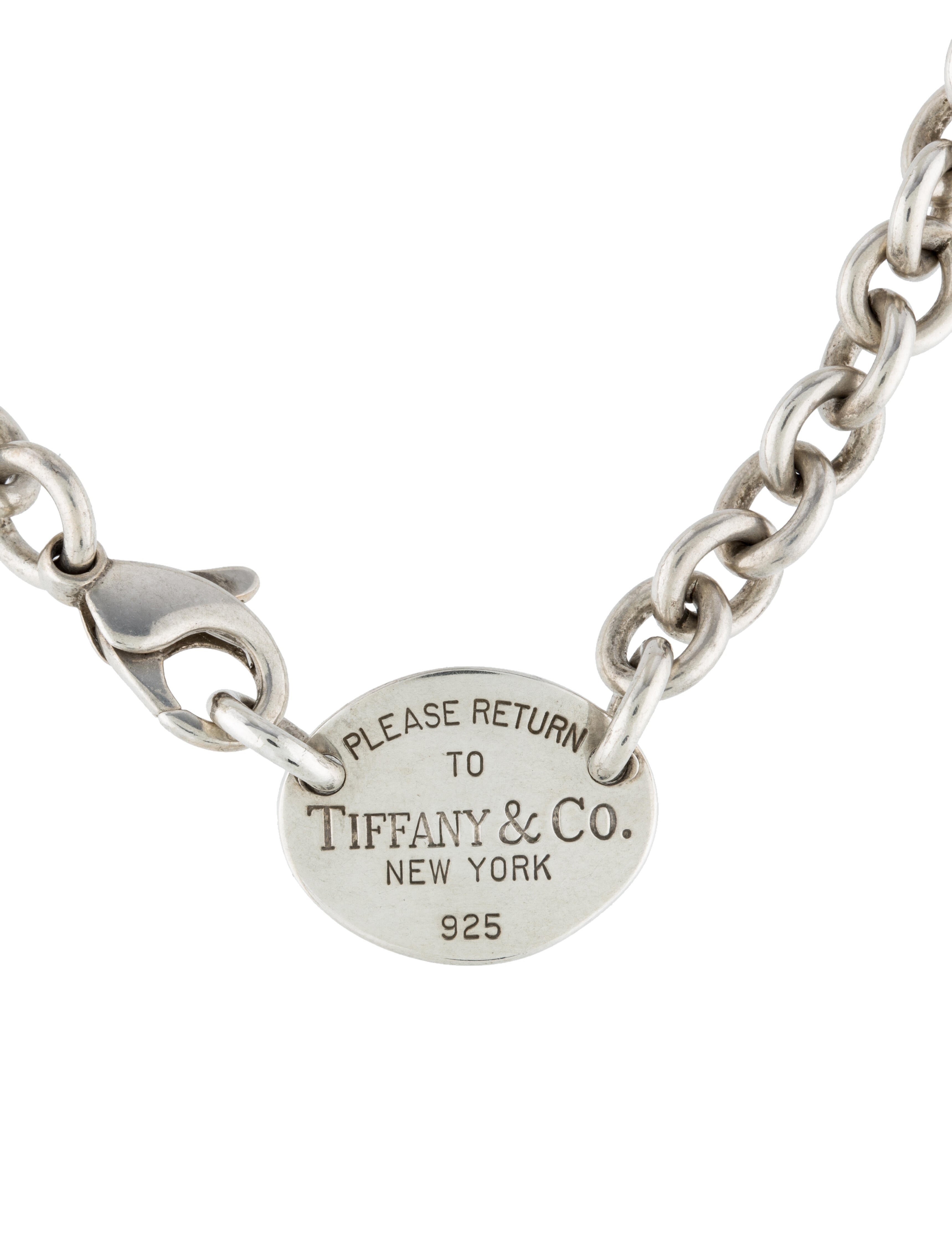 Tiffany & Co. Oval Tag Choker Necklace Necklaces TIF139161 The