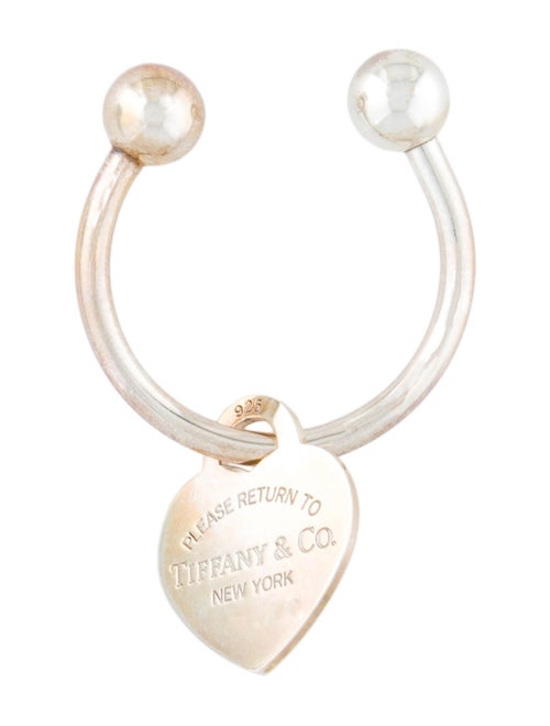 Tiffany & Co. Sterling Silver Heart Keyring silver