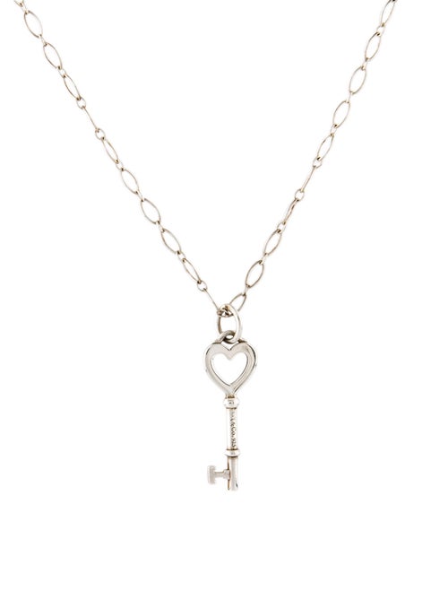 Tiffany & Co. Heart Key Necklace Silver