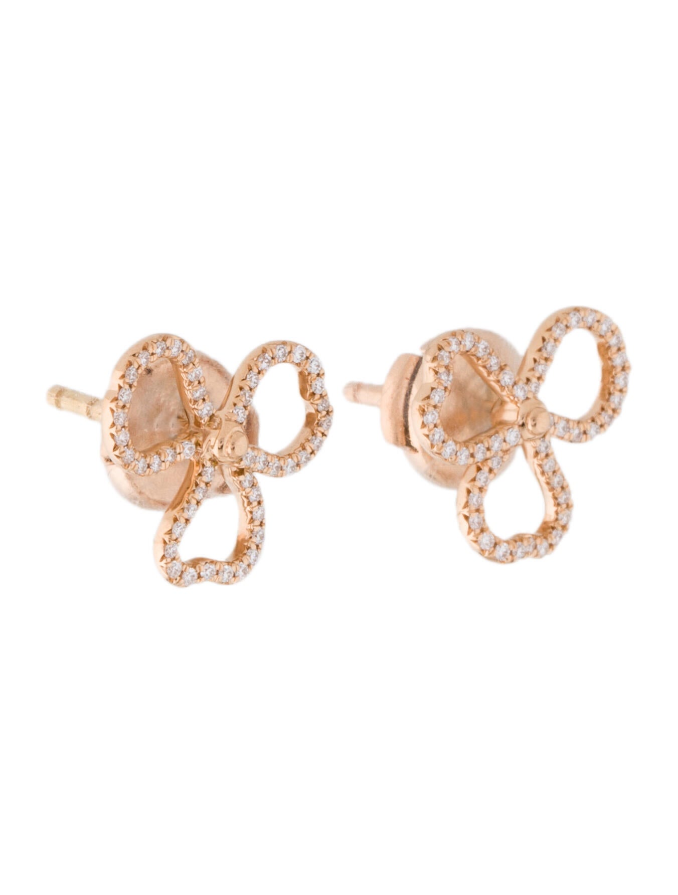 Tiffany & Co. 18K Diamond Paper Flower Stud Earrings Earrings