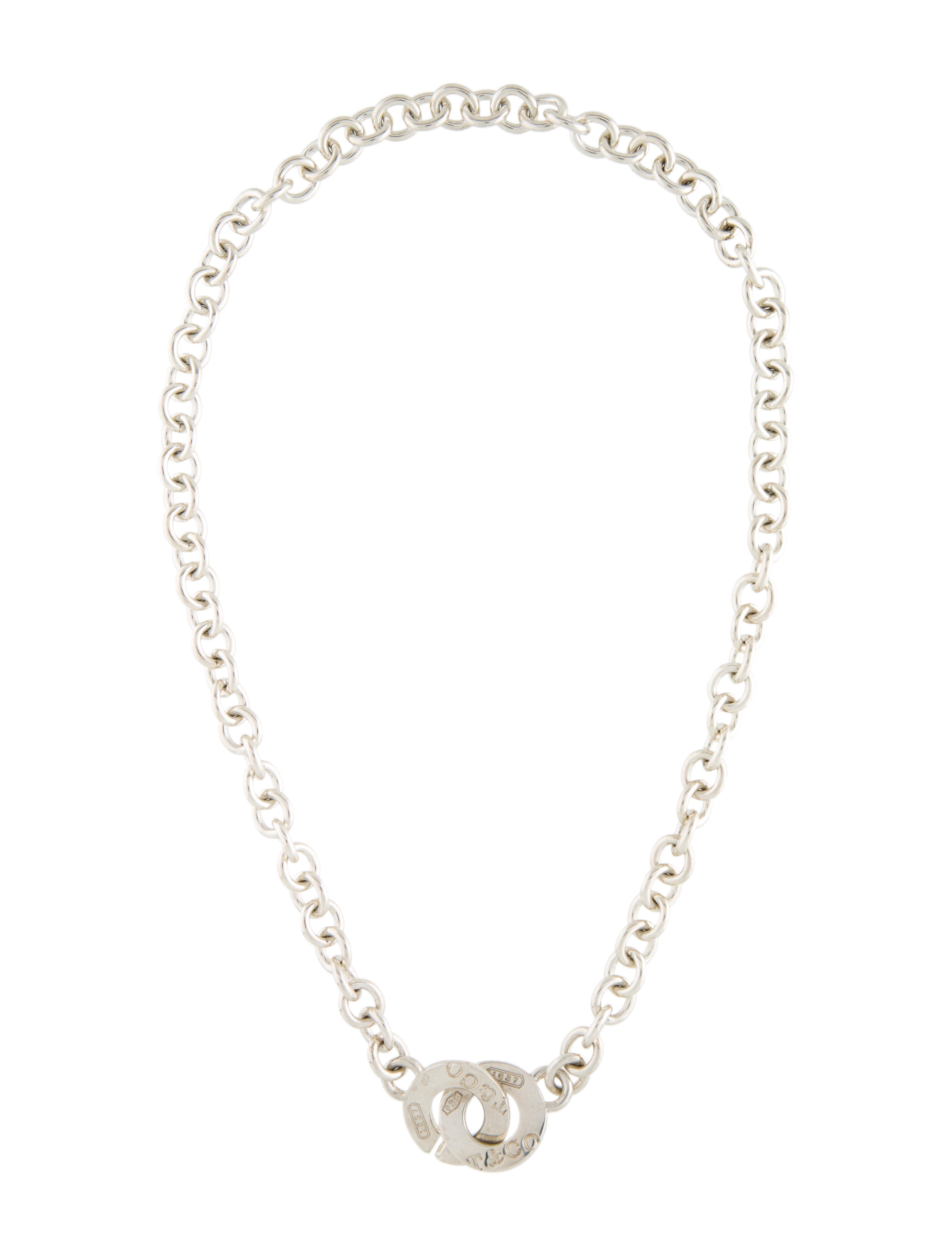 Tiffany & Co. Interlocking Circles Chain Necklace Sterling Silver Chain, Necklaces TIF170433