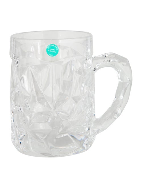 Tiffany & Co. Pair of Rock-Cut Crystal Beer Mugs