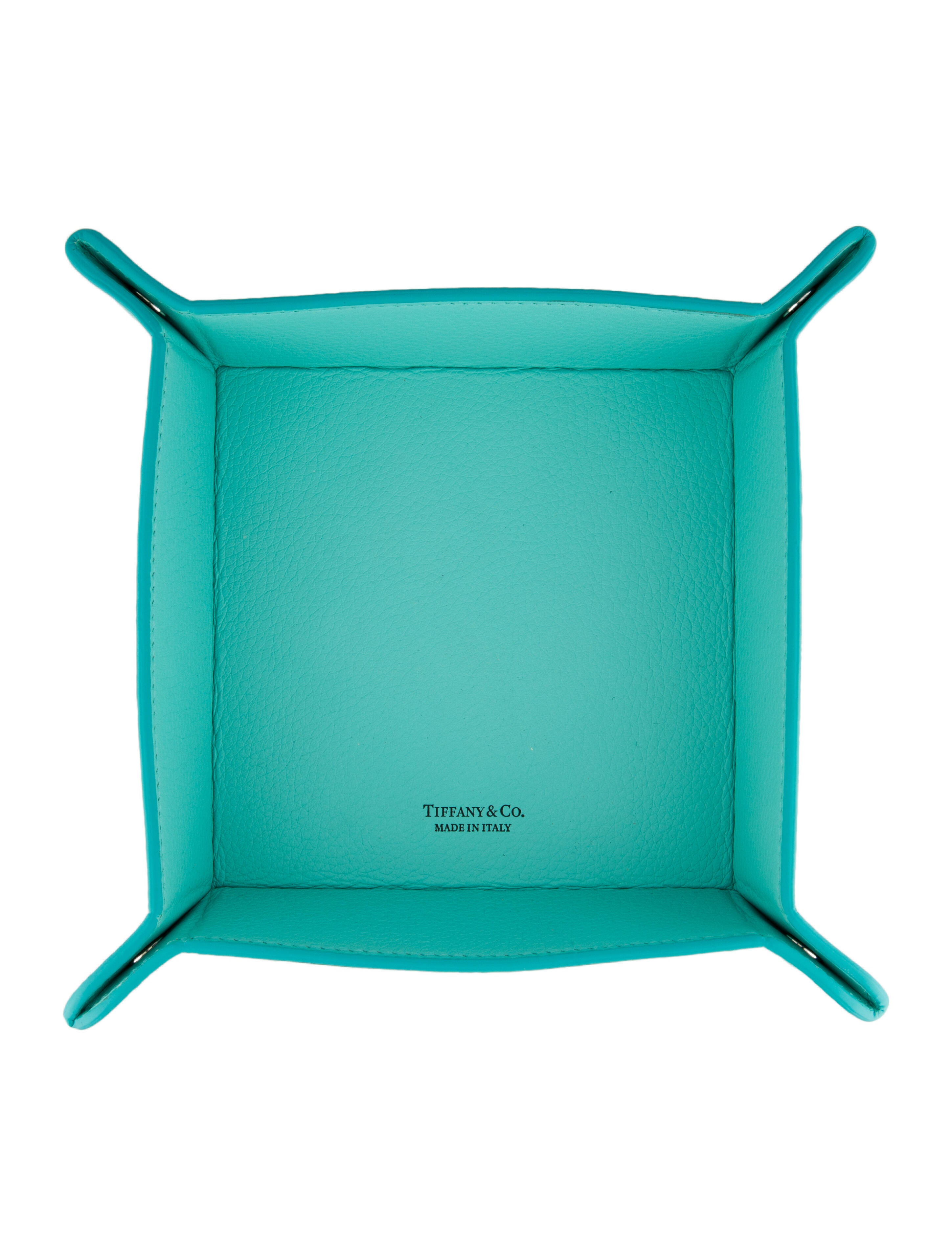Tiffany & Co. Leather Catchall Tray - Blue Decorative Accents