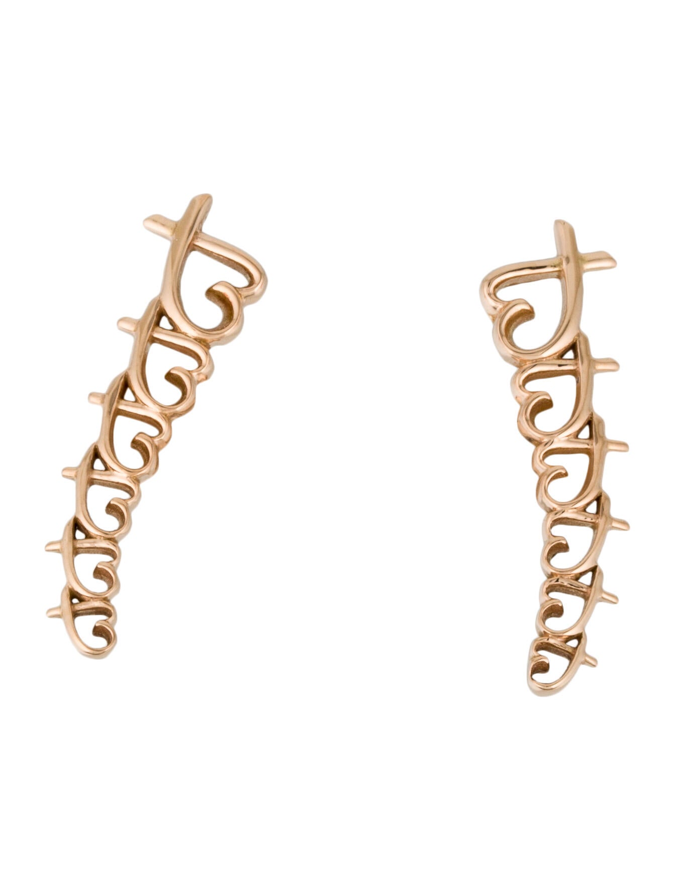 Tiffany \u0026 Co. Loving Heart Climber Earrings - Gold Ear Climber, Earrings -  TIF187633 | The RealReal, image size:1343x1772
