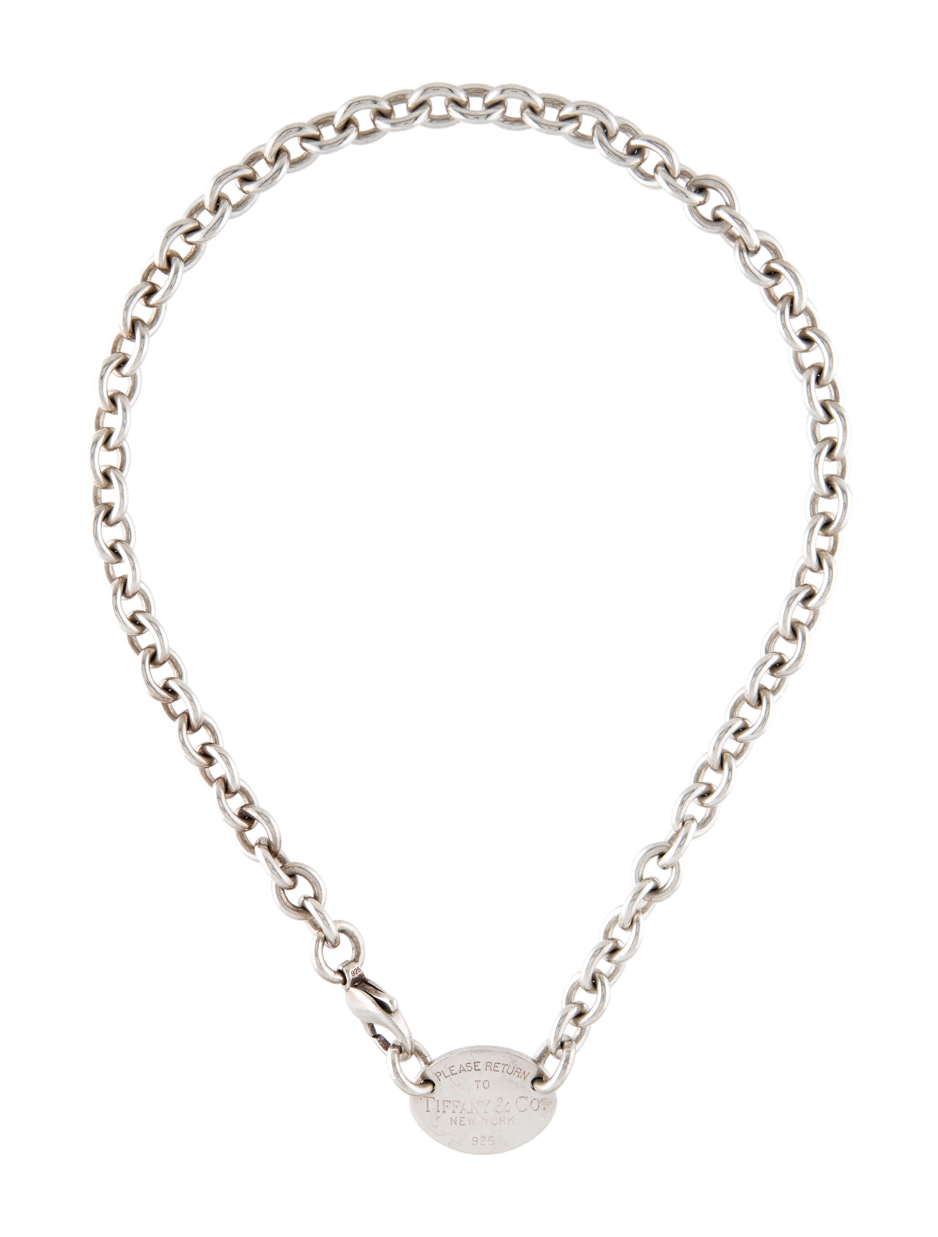Tiffany & Co. Return To Tiffany Oval Tag Choker Necklace