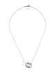 Tiffany & Co. 18K Diamond Double Interlocking Circles Pendant Necklace