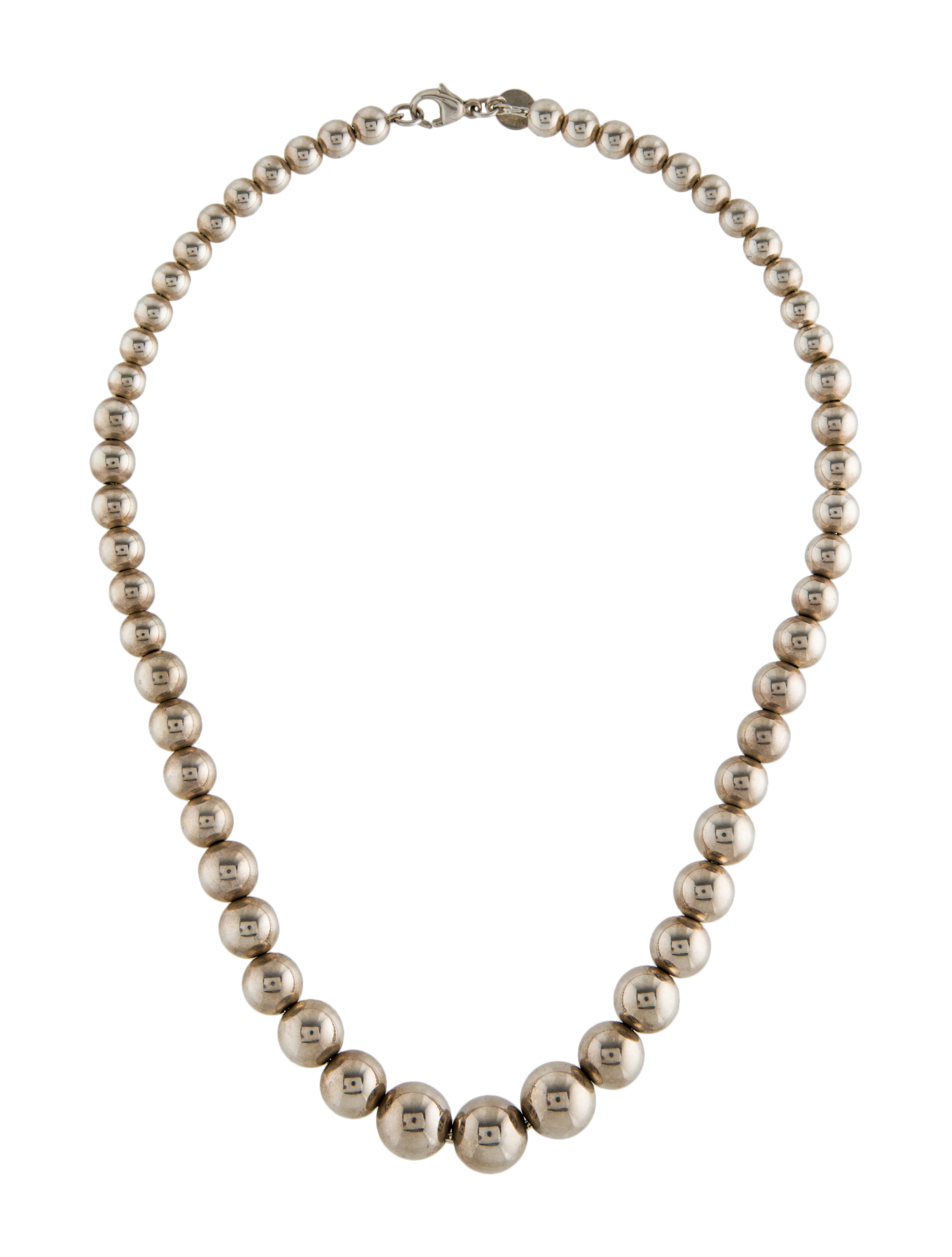 Sterling Silver Bead Strand, Necklaces 