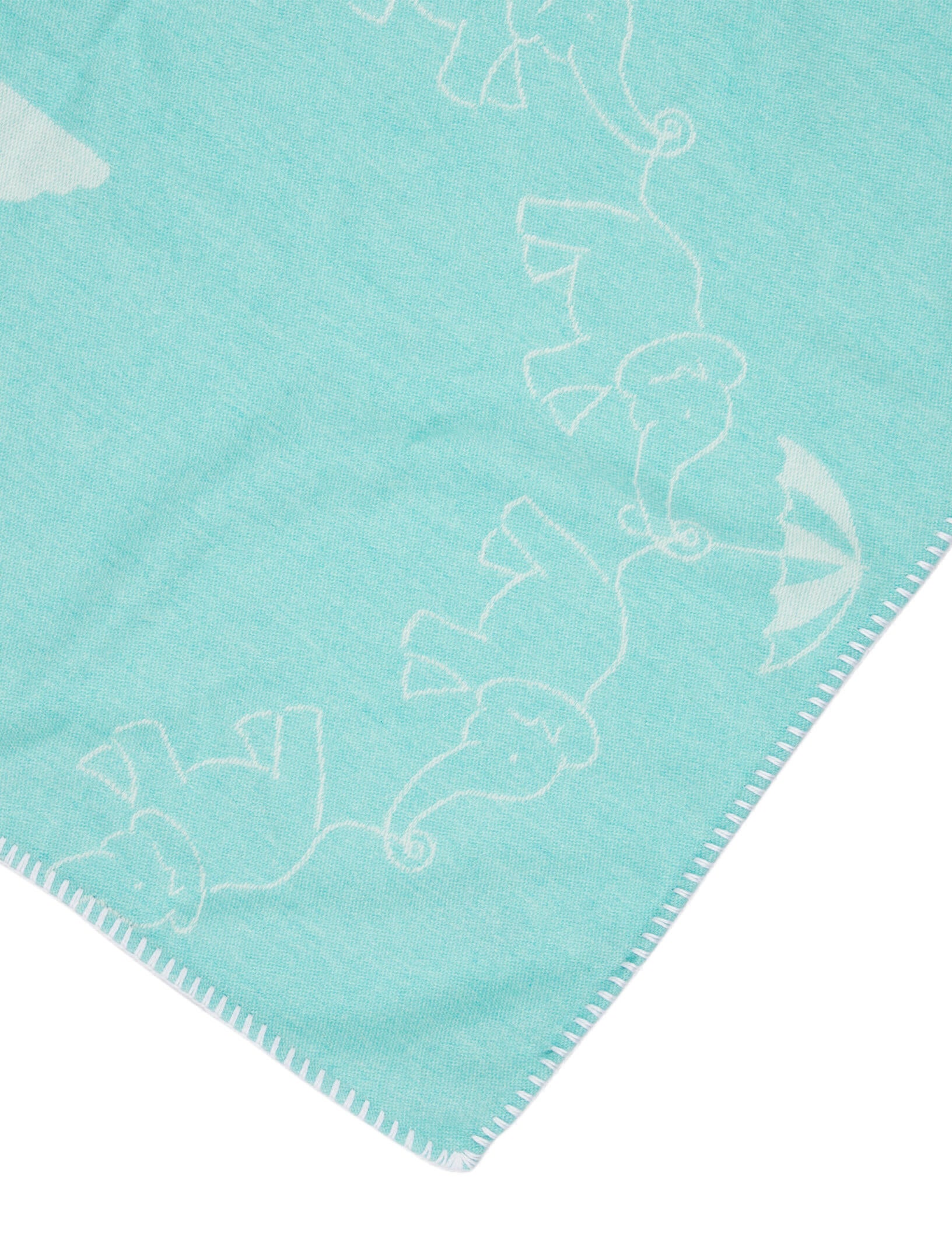 Tiffany & Co. Elephant Cashmere Baby Blanket - Blue Kids Decor