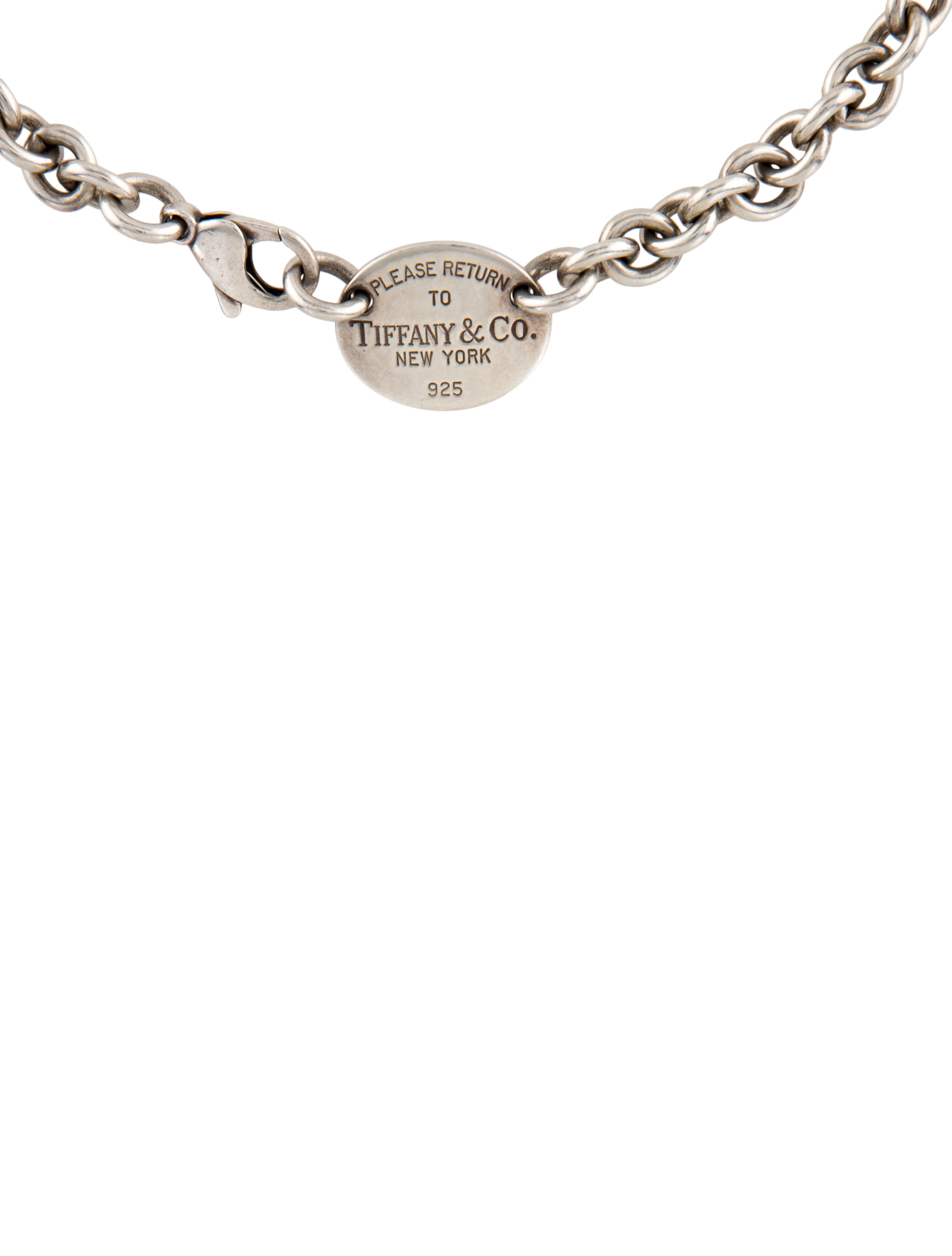 Tiffany \u0026 Co. Oval Tag Collar Necklace 