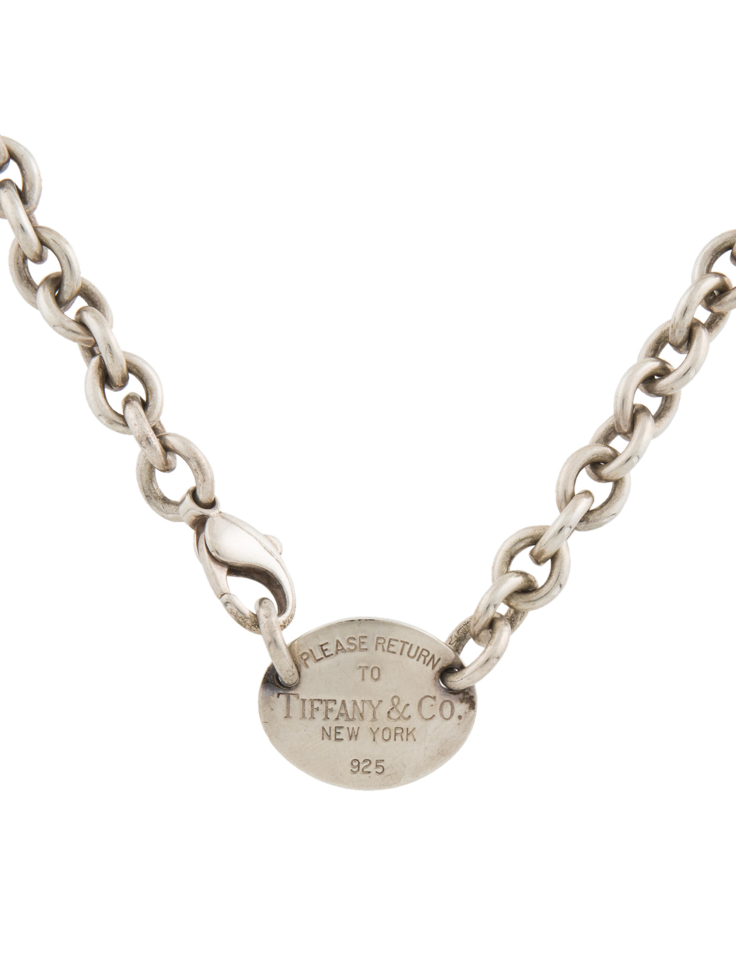 Tiffany & Co. Return to Tiffany® Oval Tag Necklace Sterling Silver