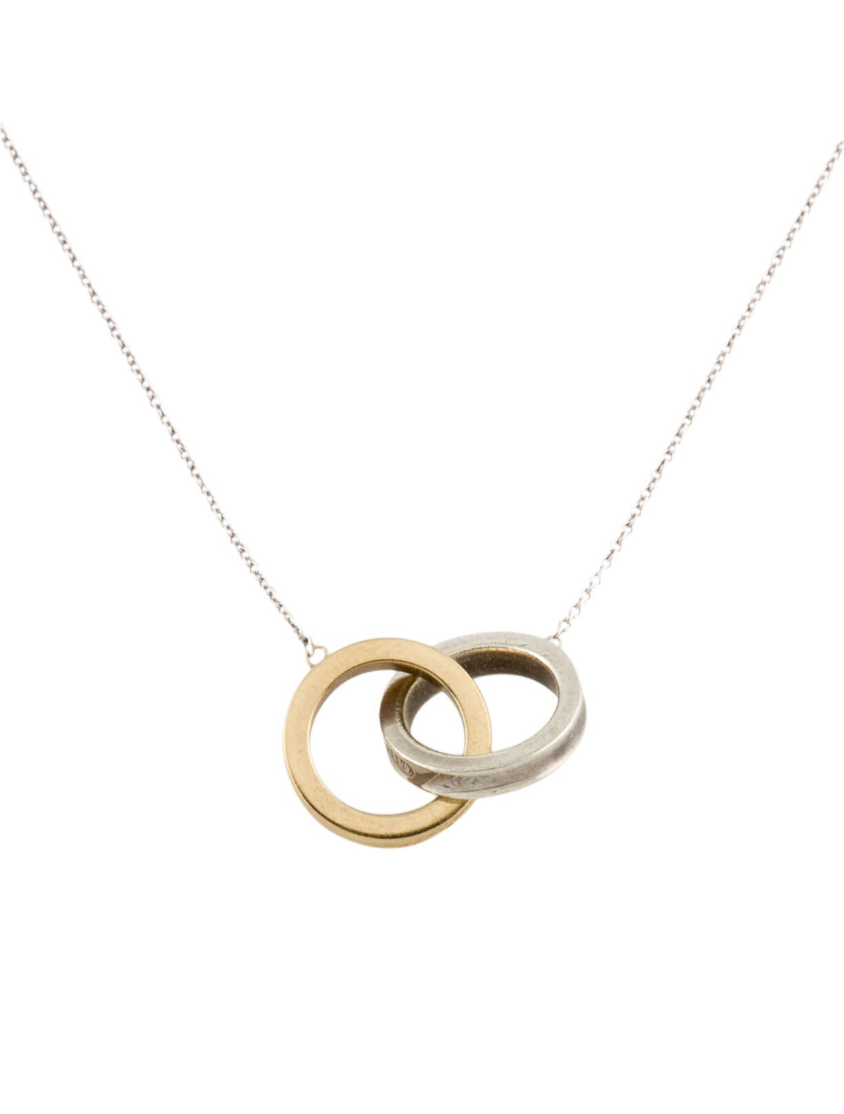 Tiffany & Co. Two-Tone 1837 Interlocking Circle Pendant Necklace