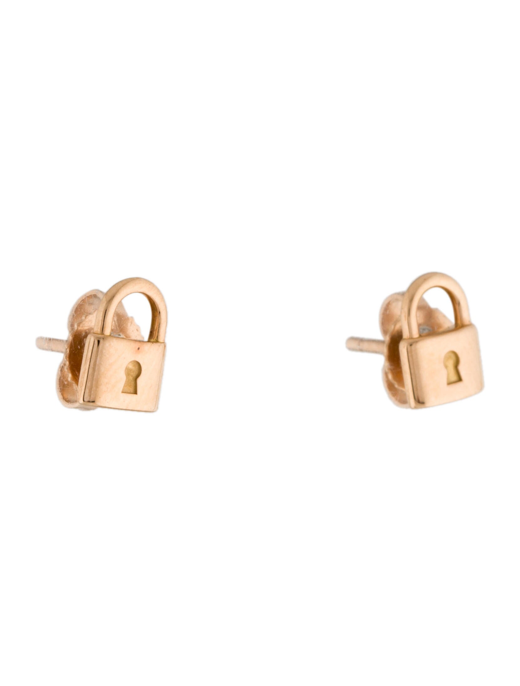 Tiffany & Co. 18K Lock Stud Earrings 18K Yellow Gold Stud, Earrings