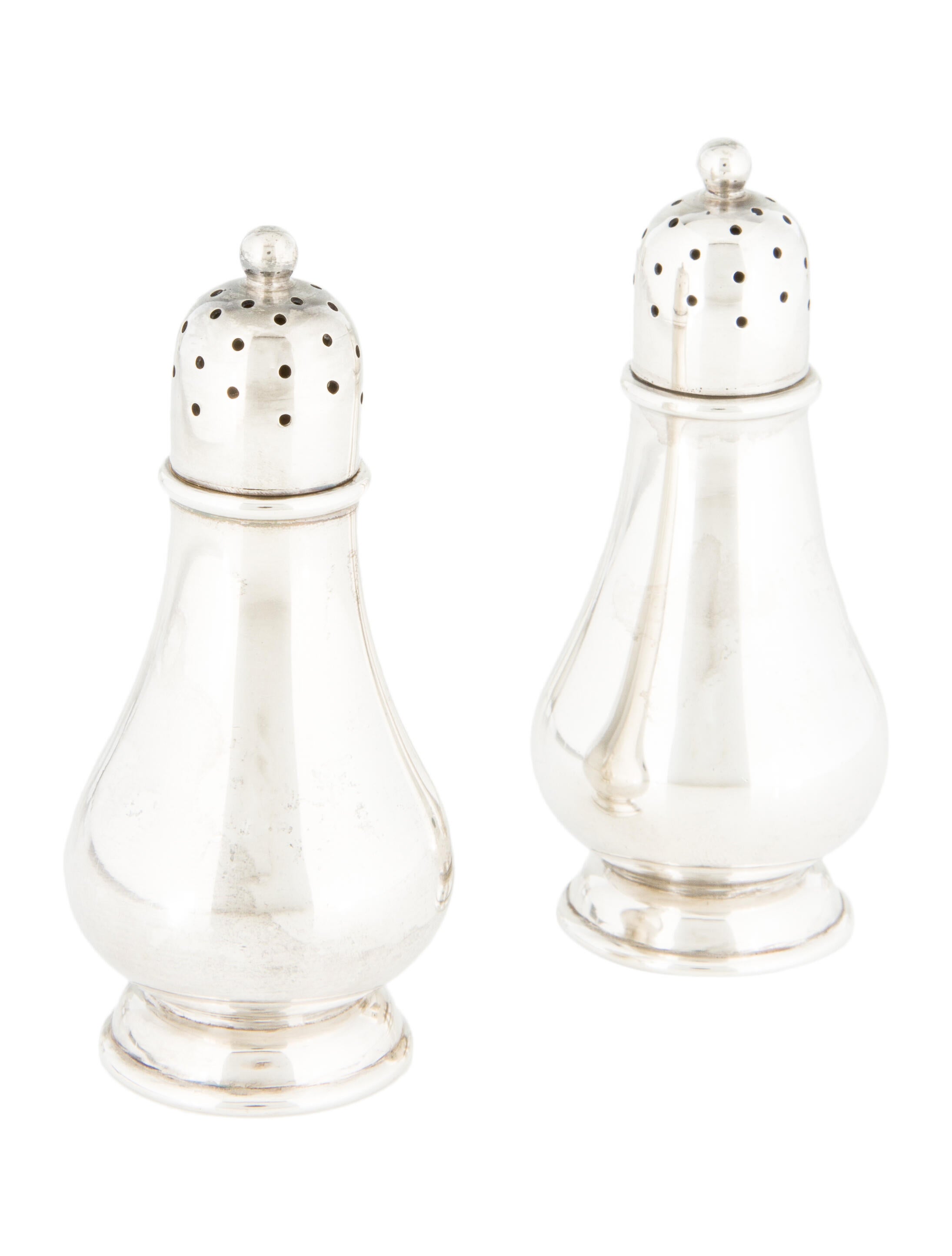Tiffany & Co. Pair Of Antique Sterling Silver Salt & Pepper Shakers