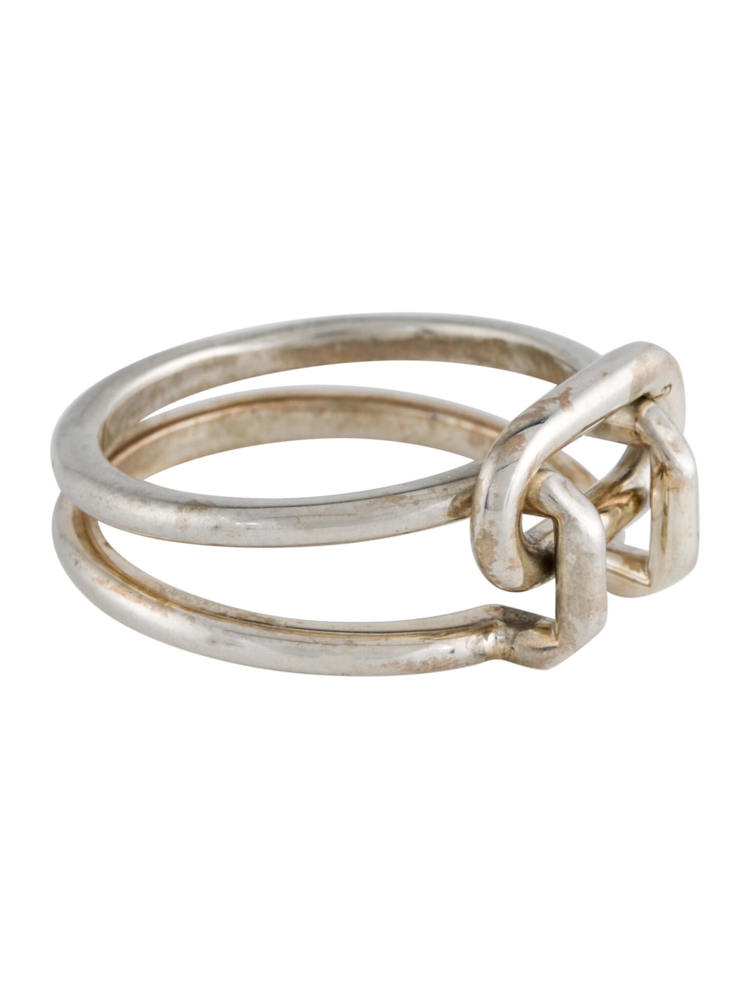 エレガント【Tiffany & Co】Two-row Ring in Sterling Silver エレガント【Tiffany & Co】Two-row Ring in Sterling Silver