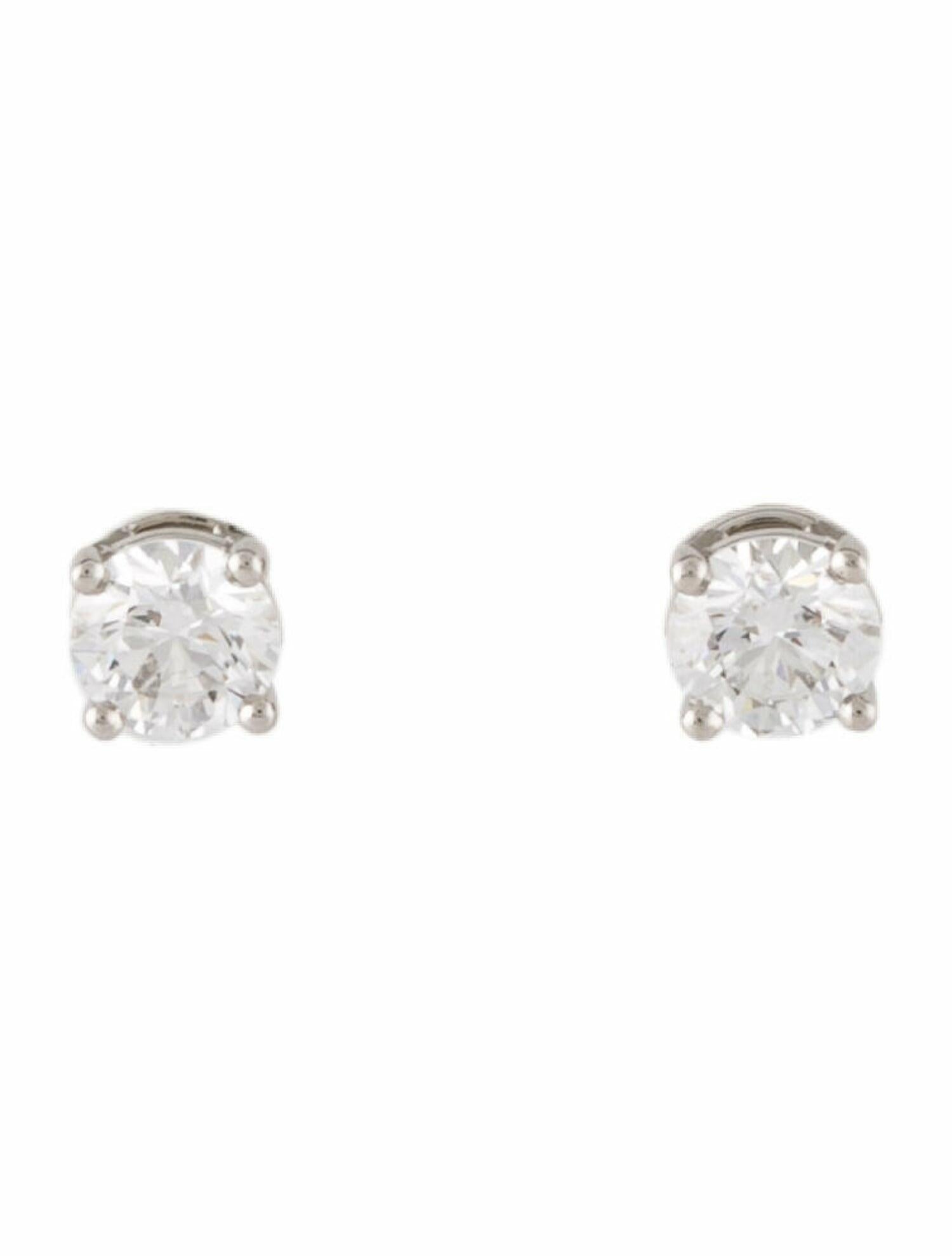 Tiffany & Co. Platinum Diamond Earrings 950 Platinum Stud, Earrings