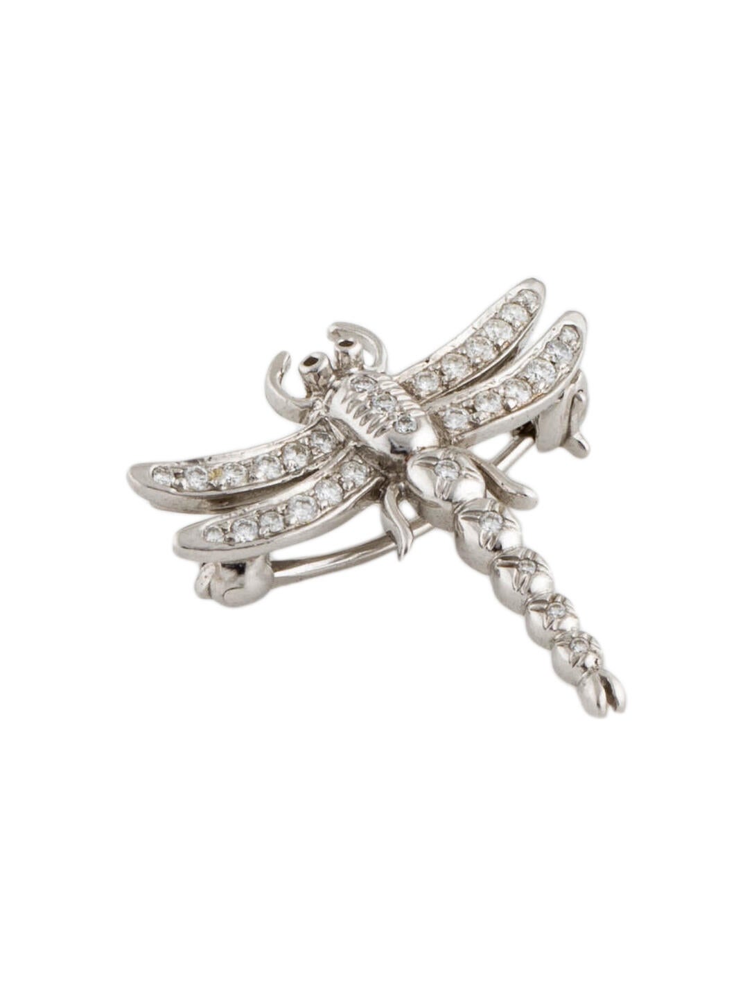 Tiffany & Co. Platinum Small Diamond Dragonfly Brooch - Pin, Brooches ...