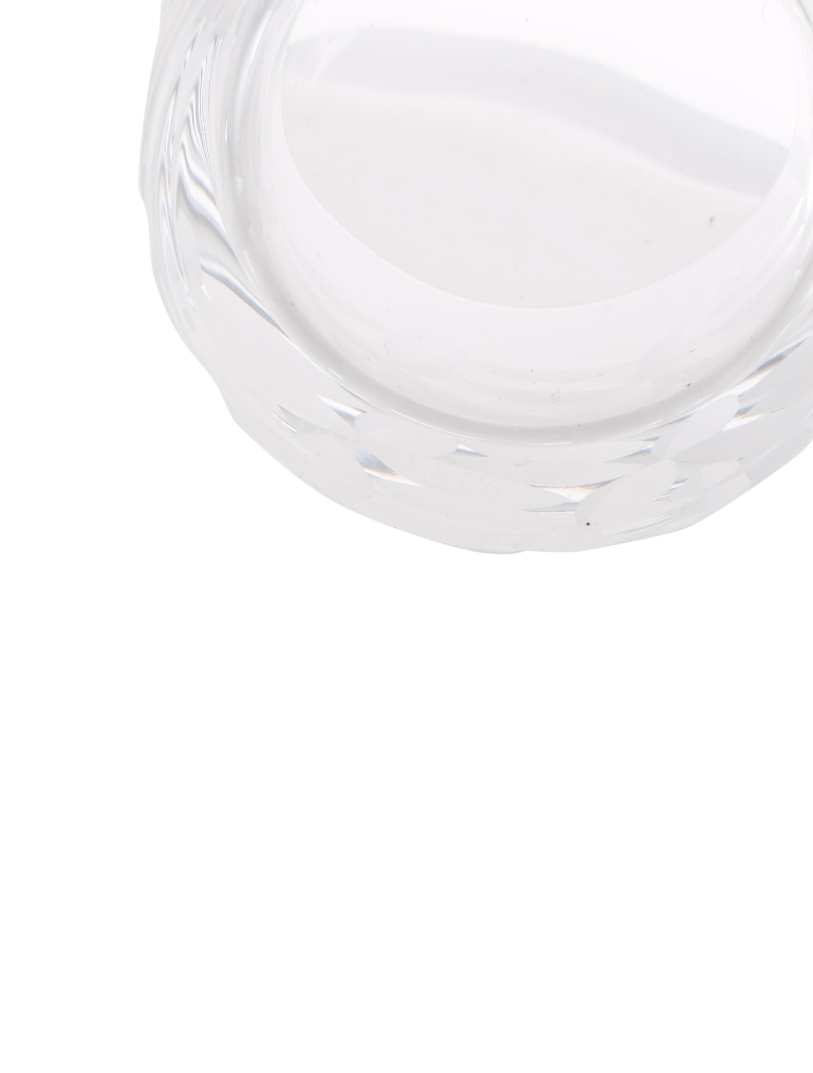 Tiffany & Co. Clover Leaf Double Old Fashioned Glass Clear Dinnerware