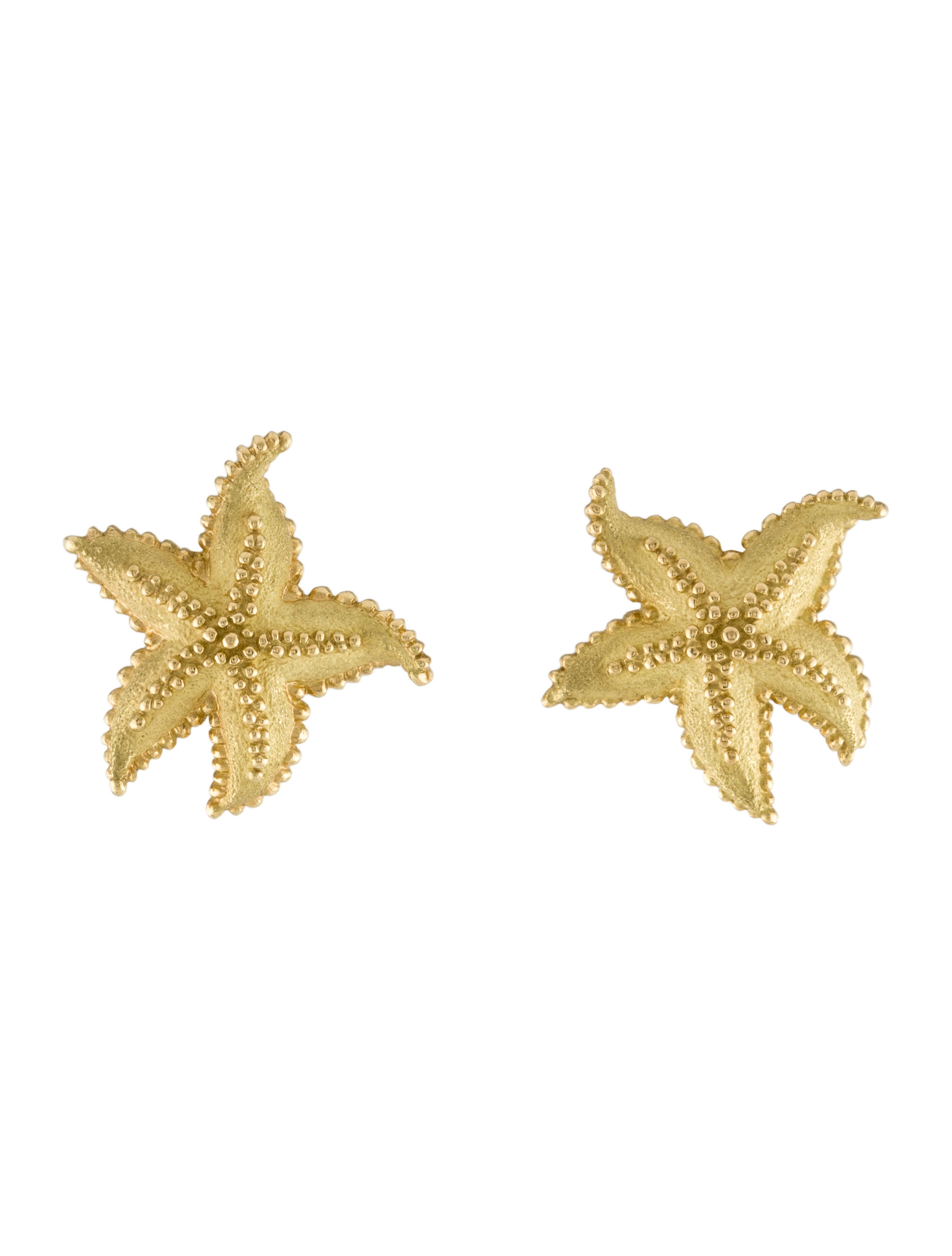 Tiffany & Co. 18K Vintage Starfish Earclips