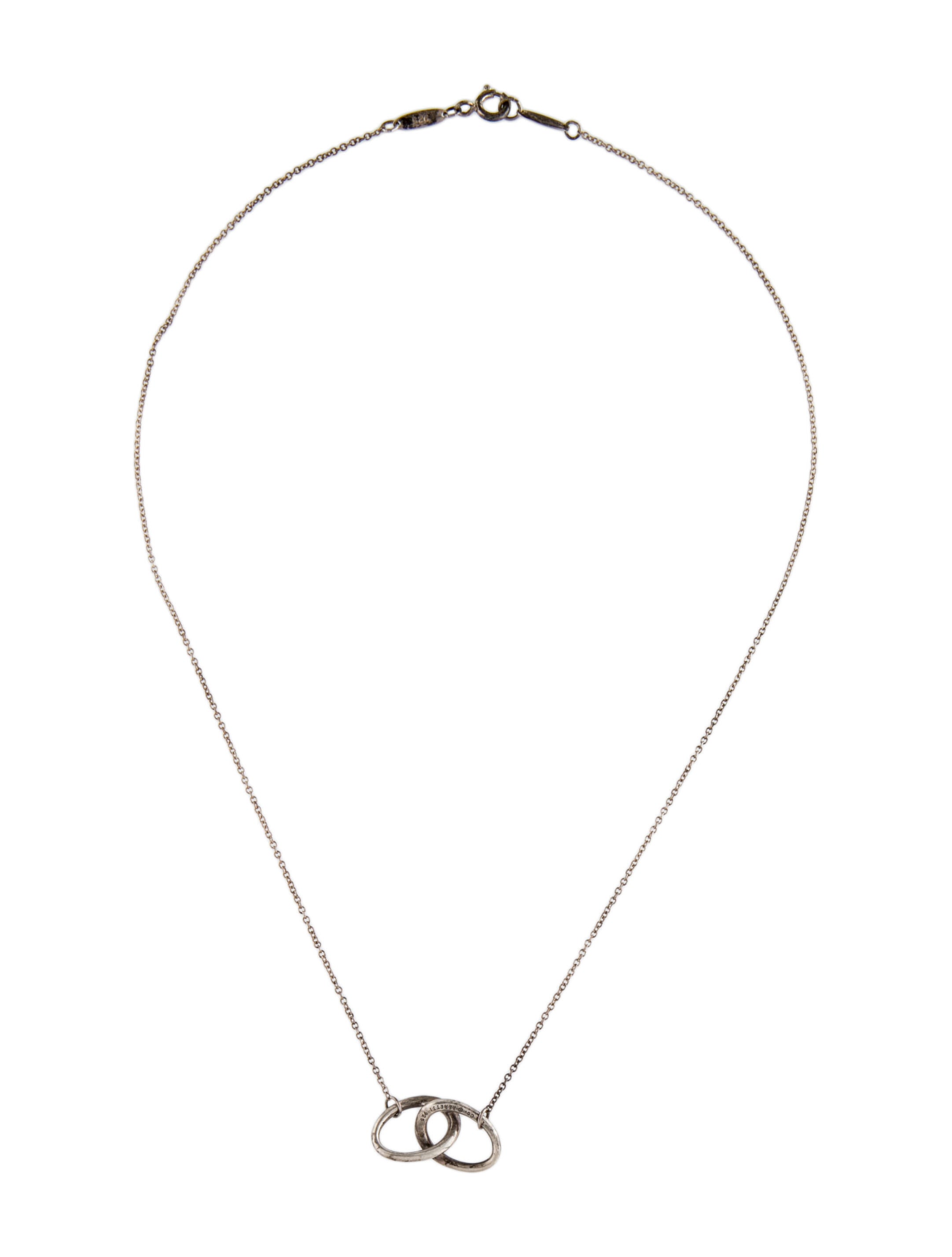 Tiffany & Co. Interlocking Ovals Pendant Necklace Sterling Silver Pendant Necklace, Necklaces