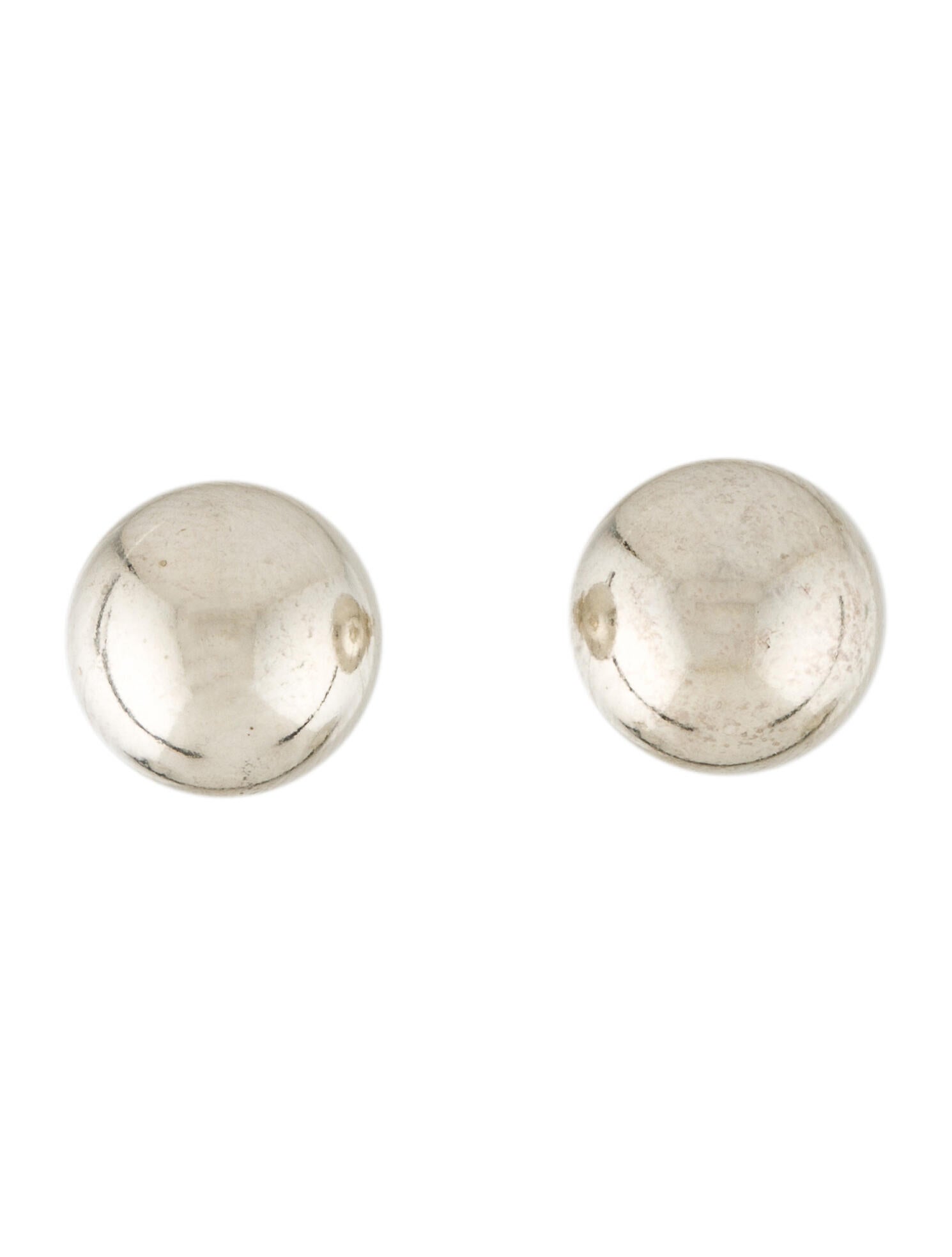 Tiffany & Co. Jadeite Color By The Yard Stud Earrings Sterling Silver