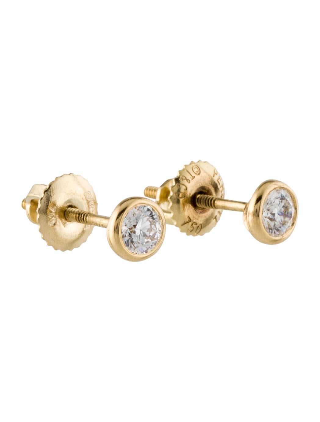 Tiffany & Co. 18K Diamonds by the Yard Stud Earrings - 18K Yellow Gold ...