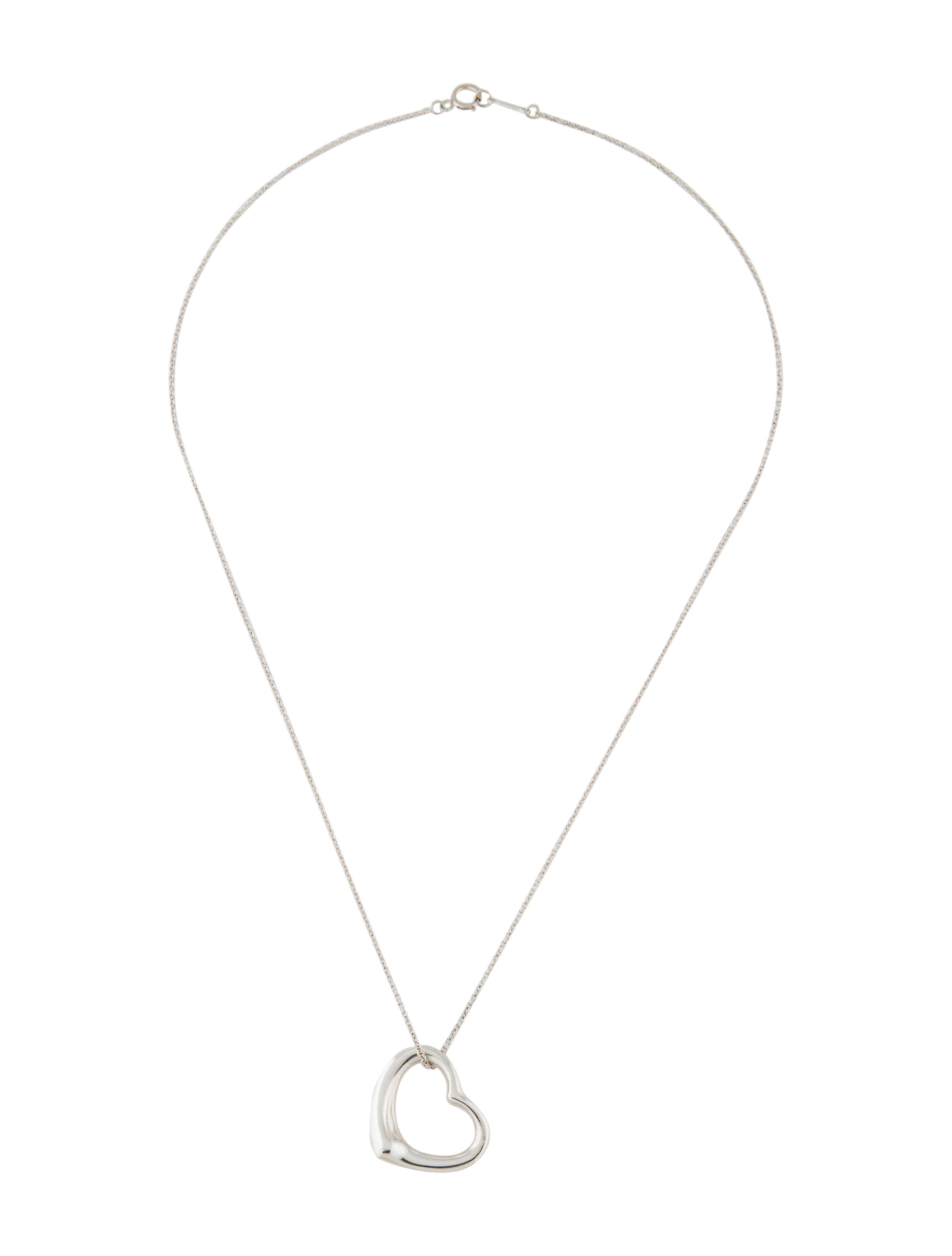 Tiffany & Co. Open Heart Pendant Necklace