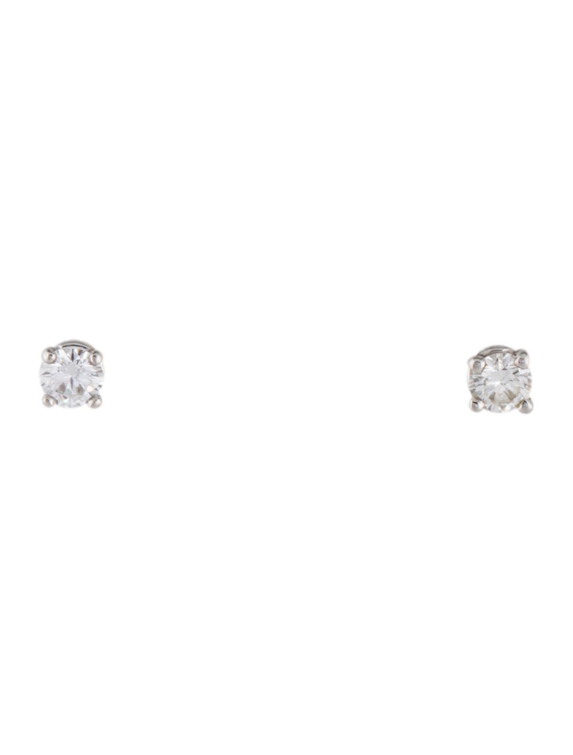 Tiffany & Co. Platinum Diamond Stud Earrings 950 Platinum Stud