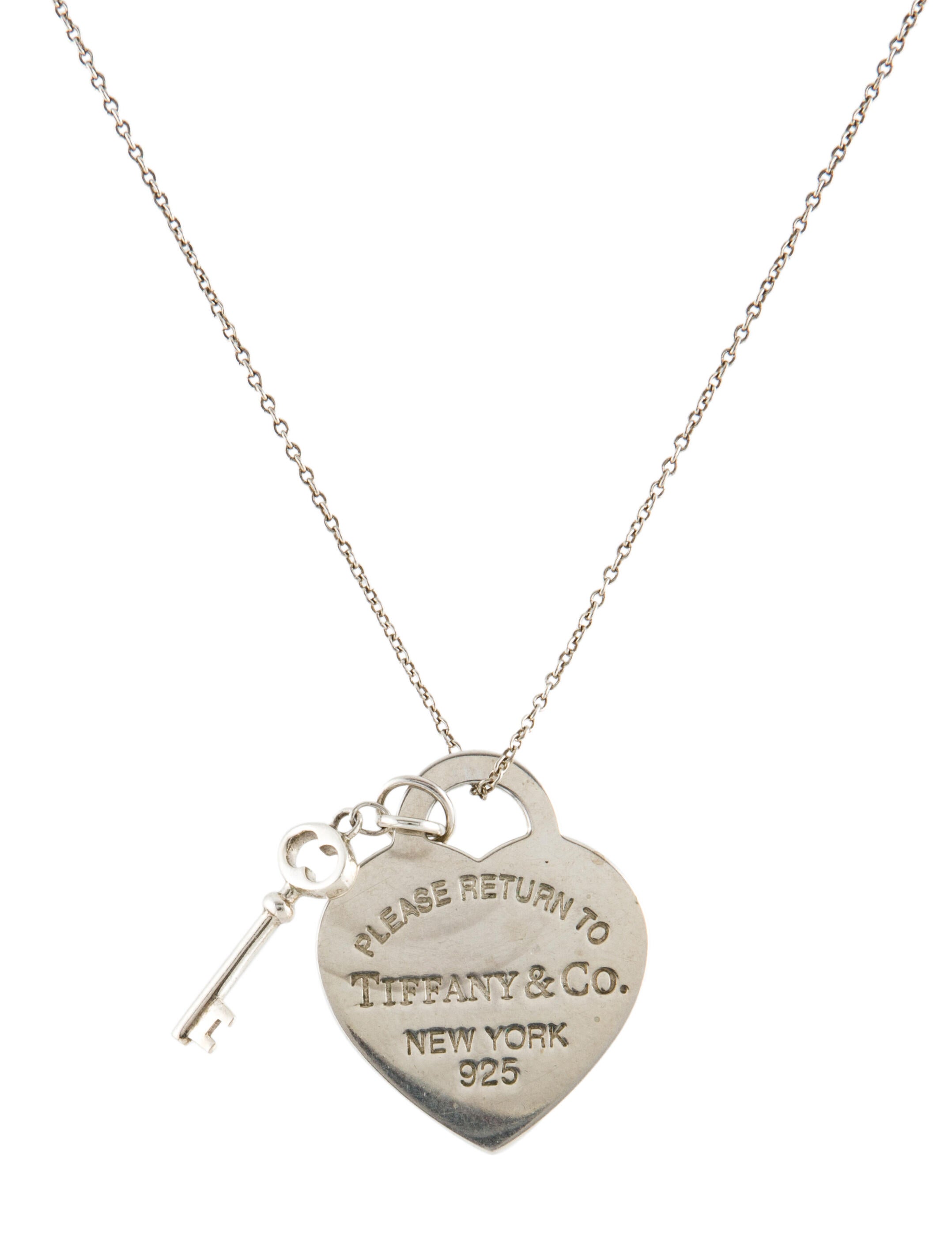 Tiffany & Co. Return to Tiffany Heart Tag Key Pendant Necklace