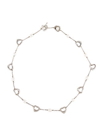 Tiffany & Co. Pearls by the Yard Open Heart Necklace