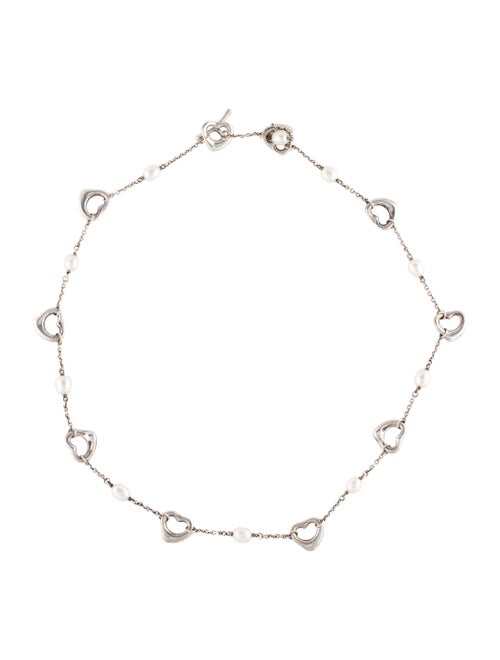 Tiffany & Co. Pearls by the Yard Open Heart Necklace
