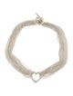 Tiffany & Co. Multistrand Mesh Heart Necklace