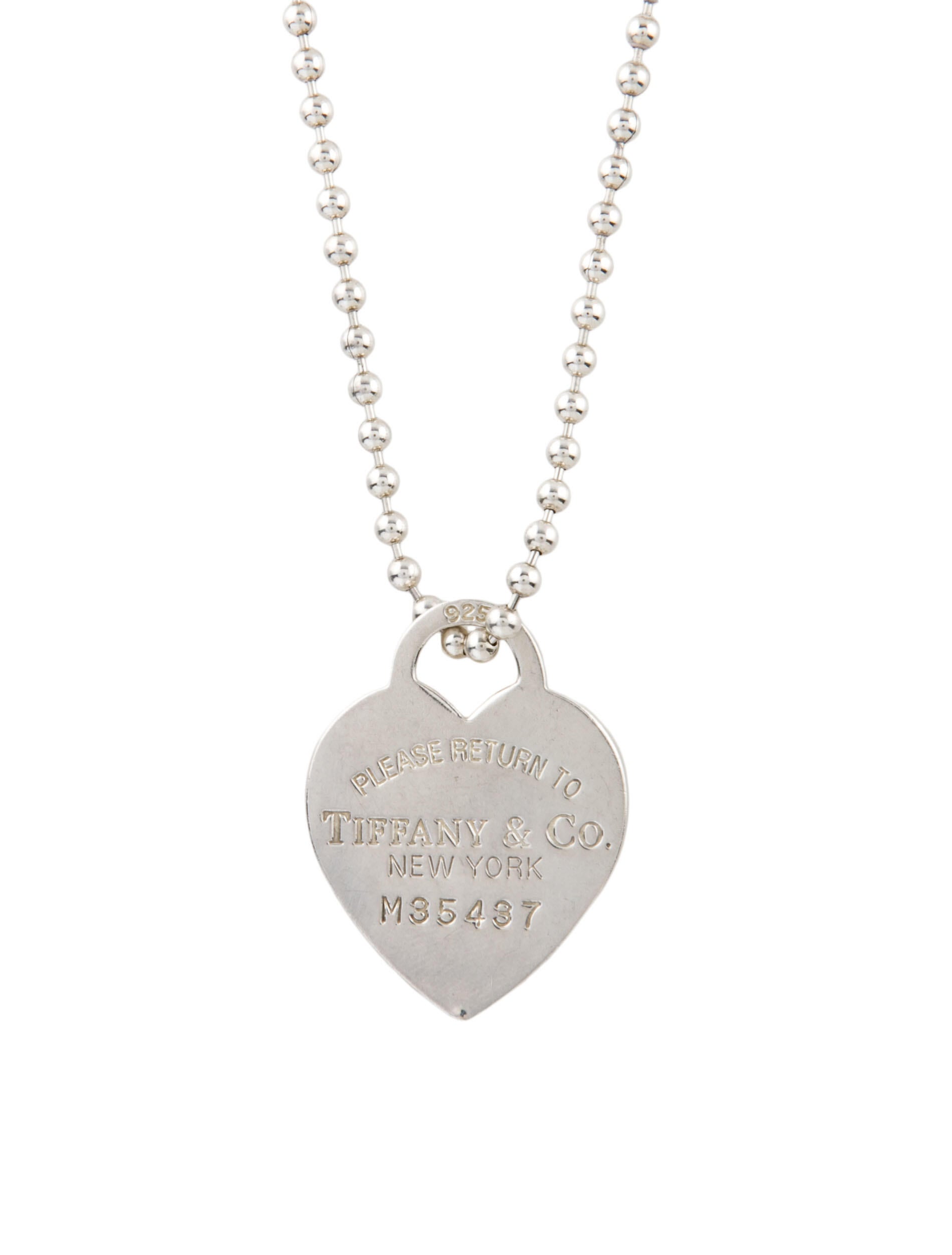 Tiffany & Co. Large Heart Pendant Necklace Sterling Silver Pendant