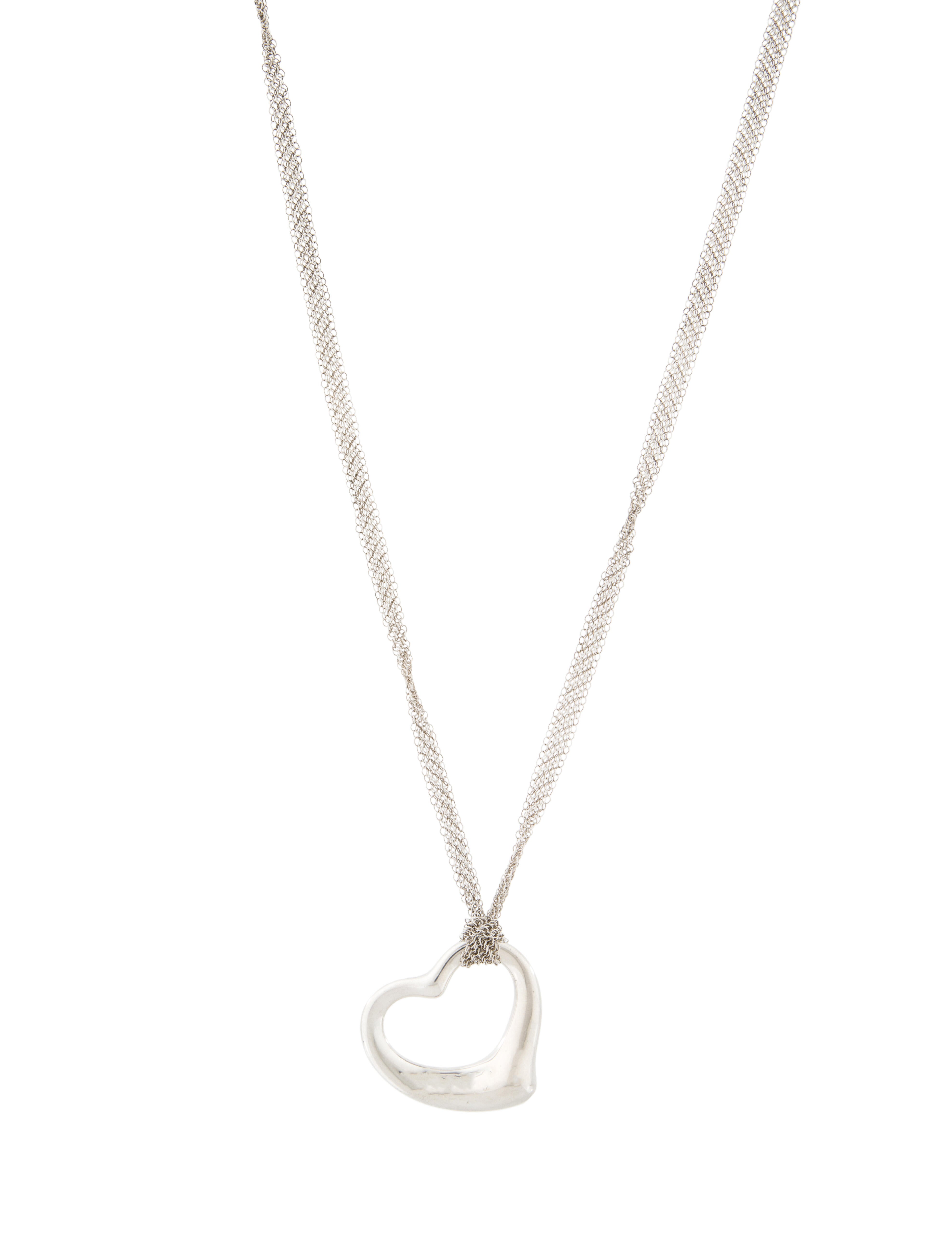 Tiffany & Co. Large Open Heart Pendant Necklace