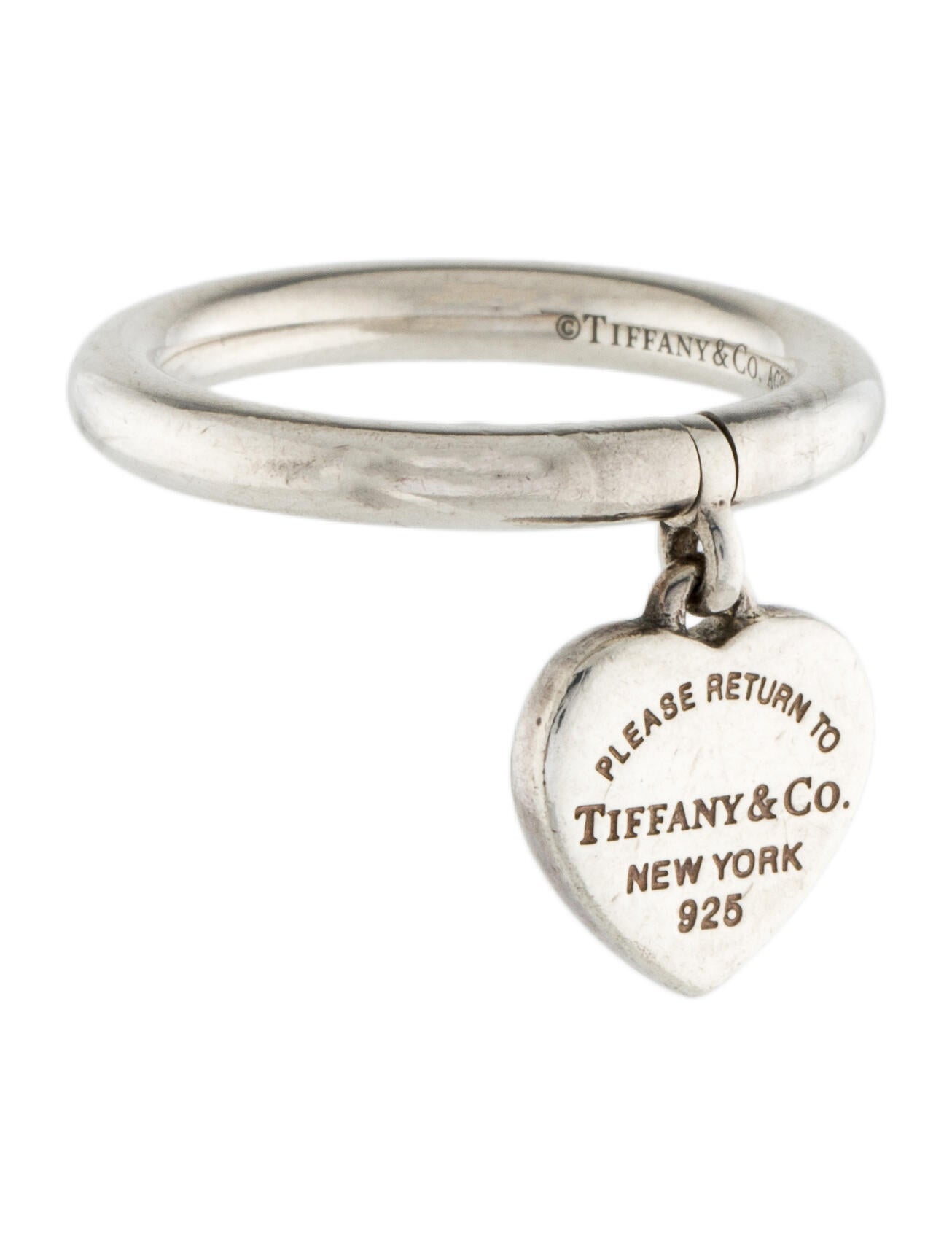 Tiffany & Co. Heart Tag Ring Sterling Silver Band, Rings TIF243310