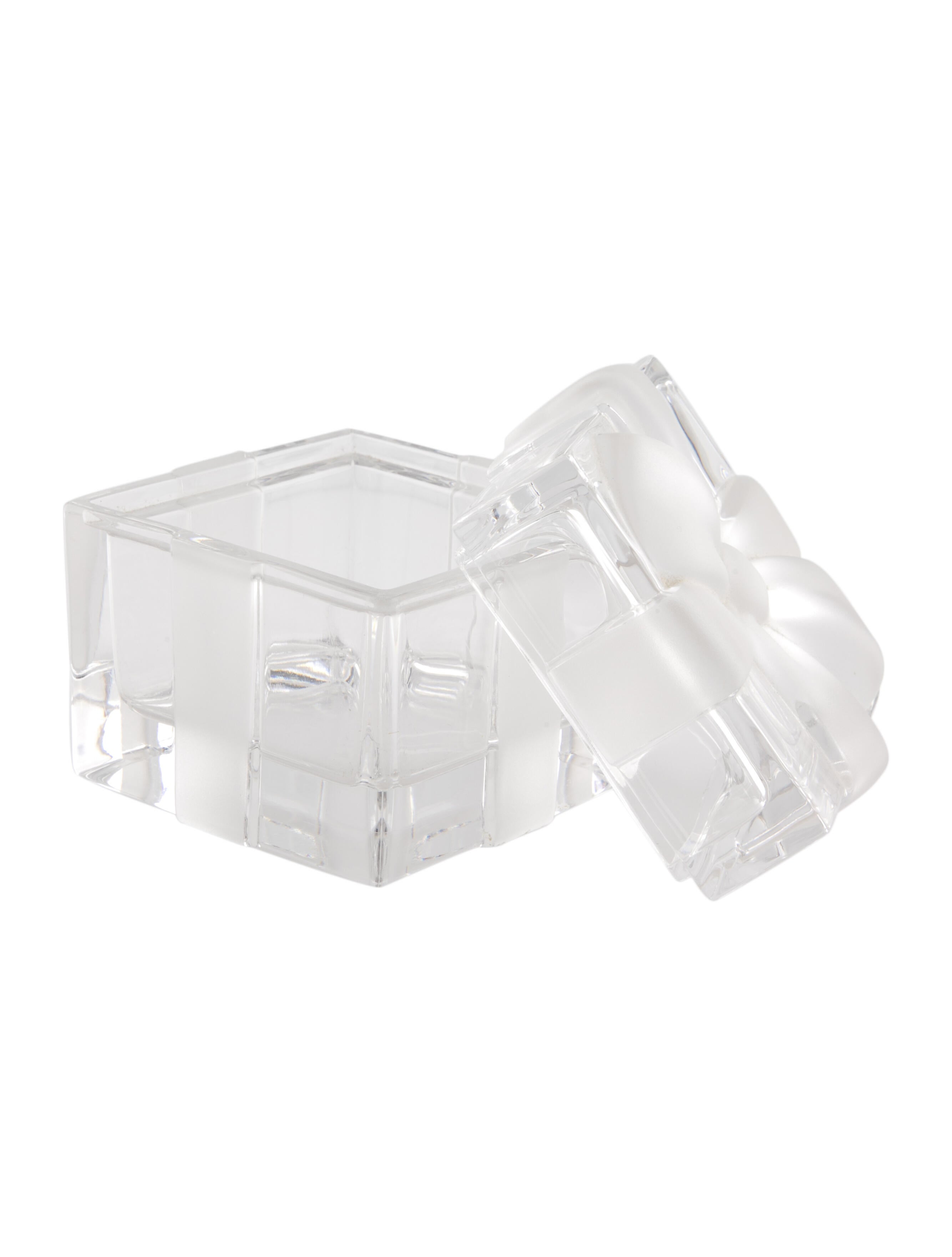 Tiffany & Co. Crystal Gift Box Paperweight Clear Decorative Accents