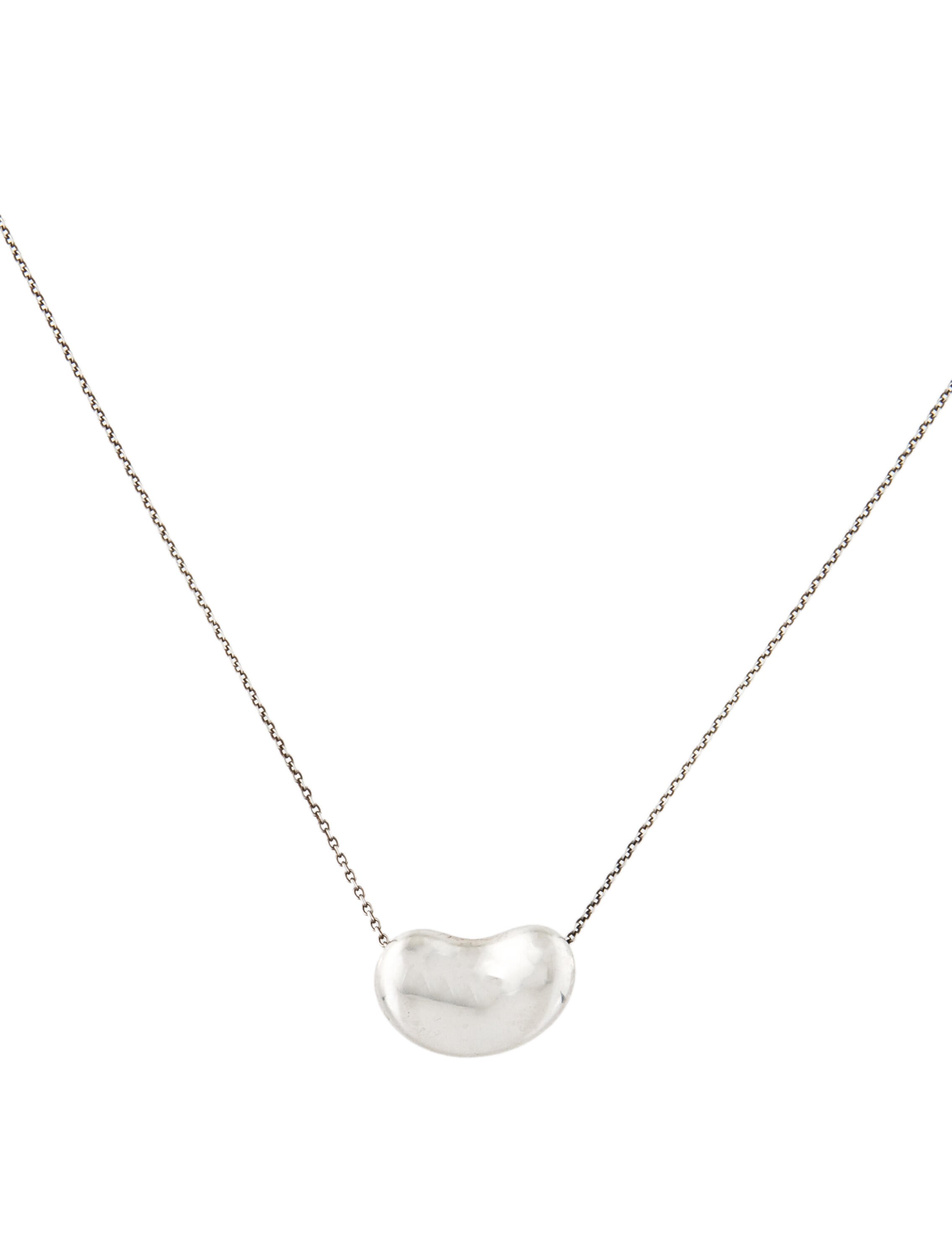 Tiffany & Co. Bean Pendant Necklace Sterling Silver Pendant Necklace