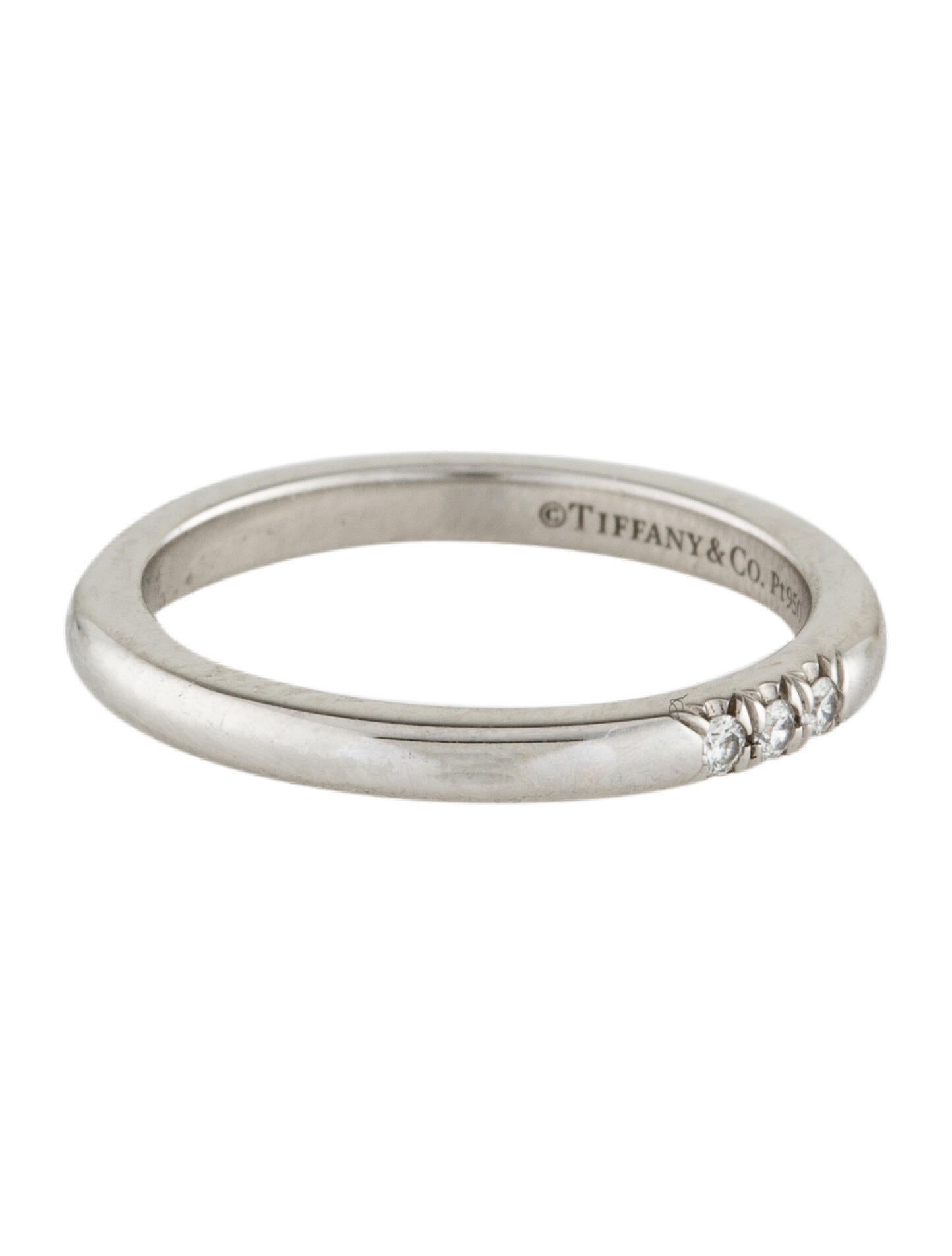 Tiffany & Co. Platinum Diamond Band 950 Platinum Band, Rings