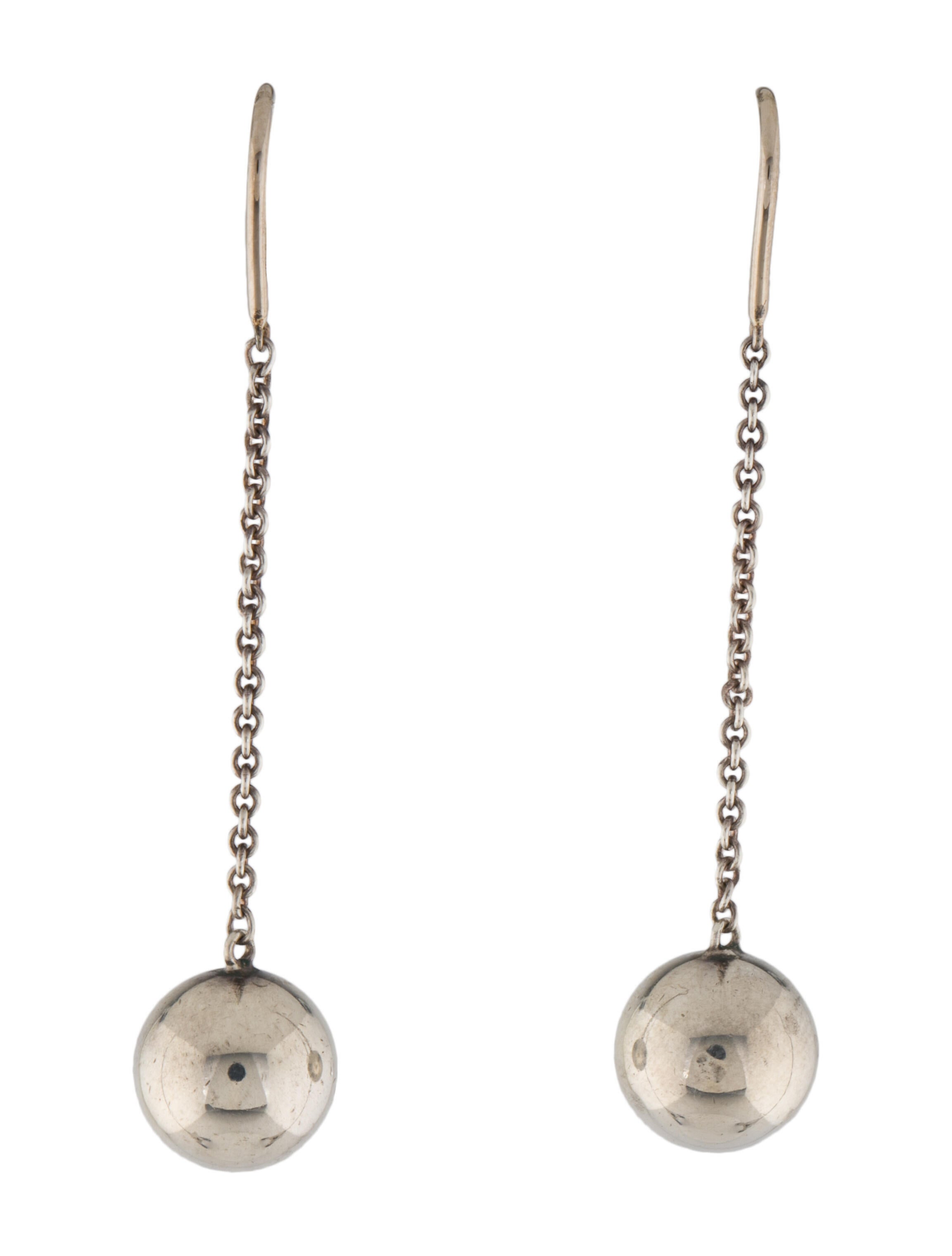 Tiffany & Co. 18K Pearl & Diamond Signature X Drop Earrings 18K