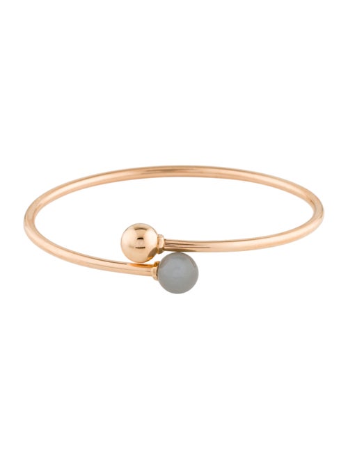 Tiffany & Co. 18K Moonstone HardWear Ball Bypass Bracelet