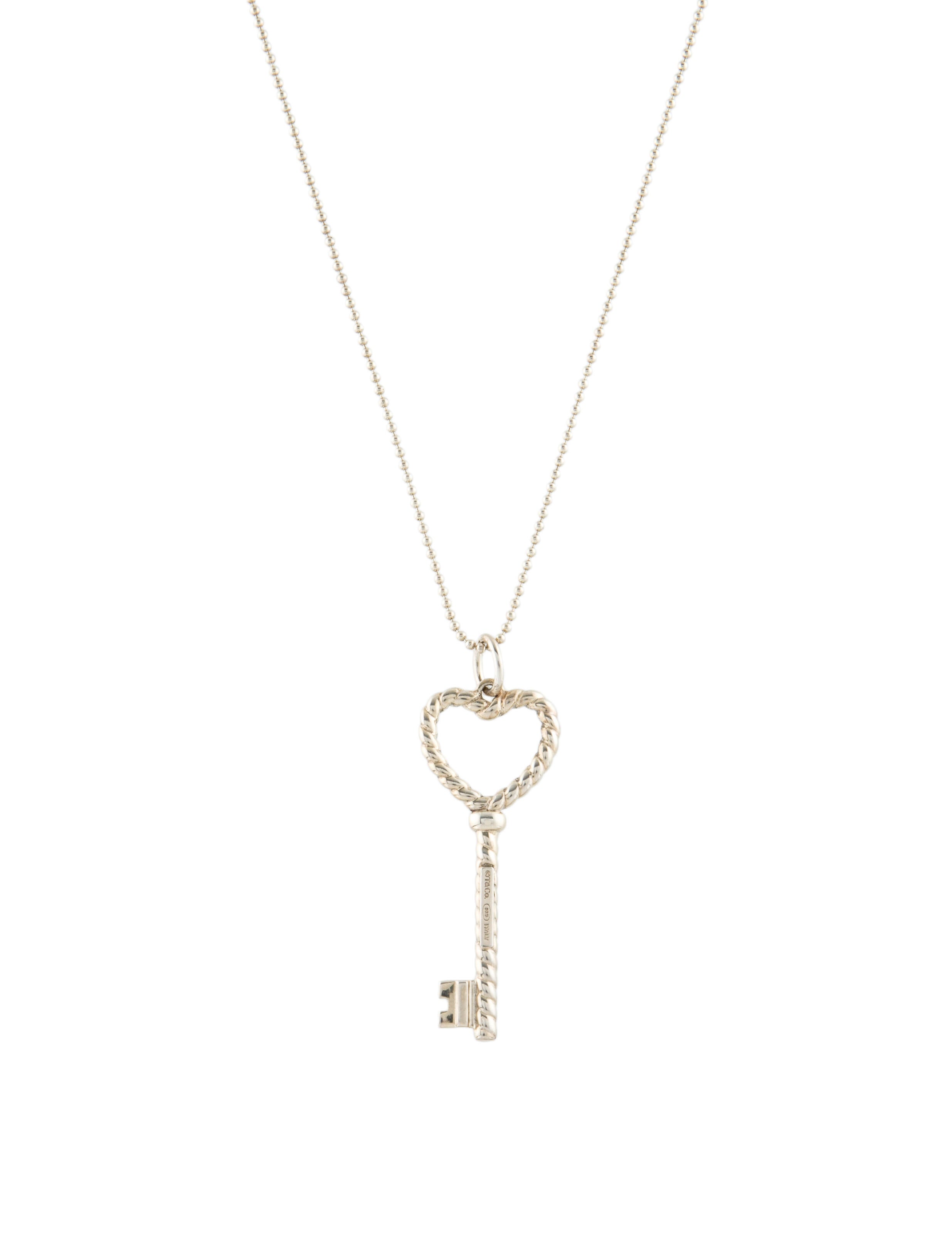 Tiffany & Co. Twist Heart Key Pendant Necklace