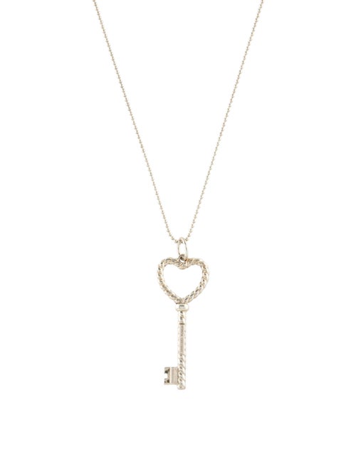 Tiffany & Co. Twist Heart Key Pendant Necklace