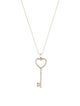 Tiffany & Co. Twist Heart Key Pendant Necklace