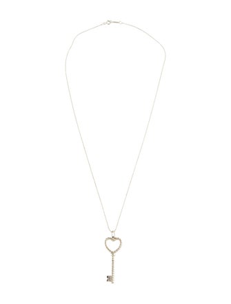 Tiffany & Co. Twist Heart Key Pendant Necklace